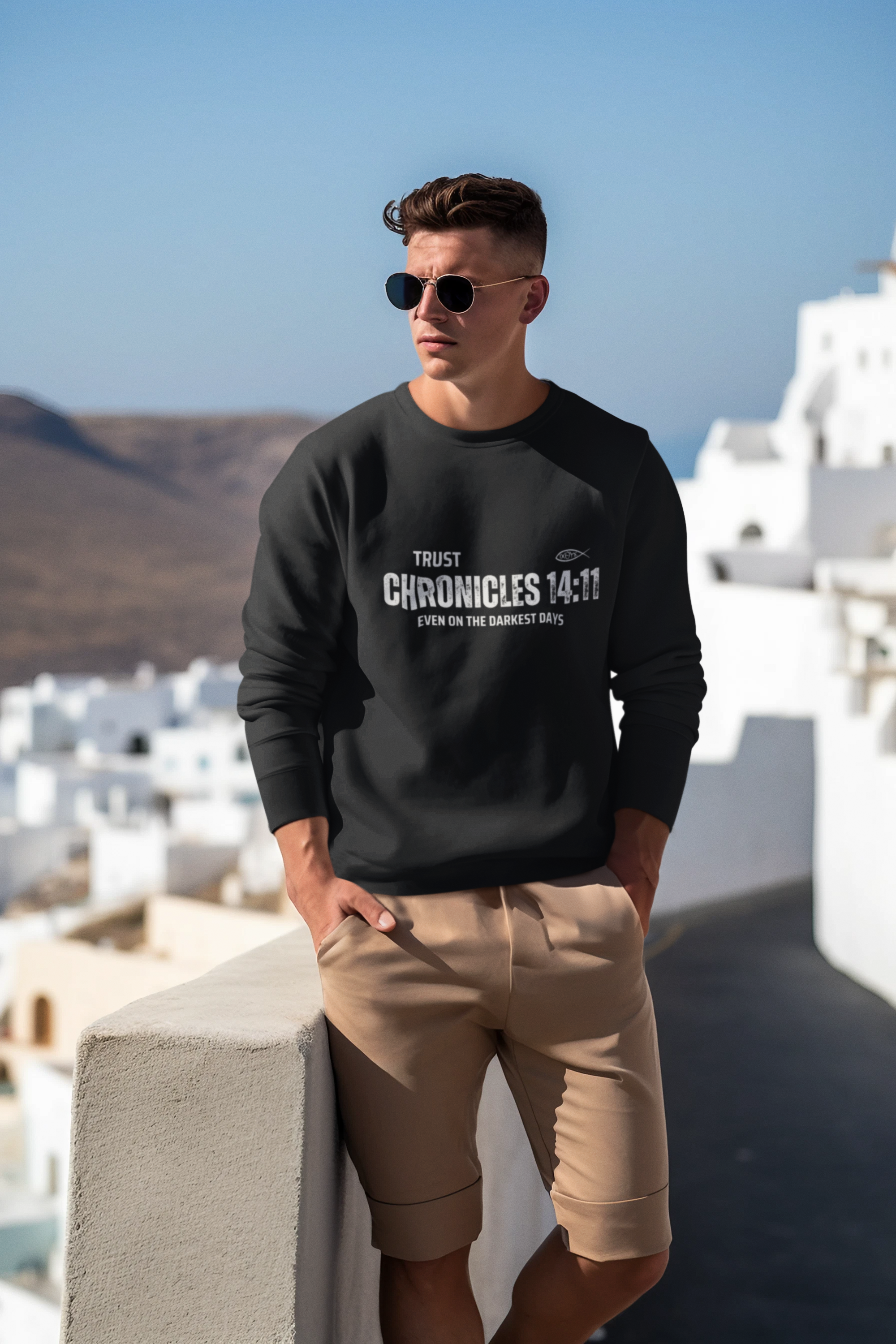 🛡️ Men’s Faith Sweater Collection – Strength in Style, Grounded in Scripture