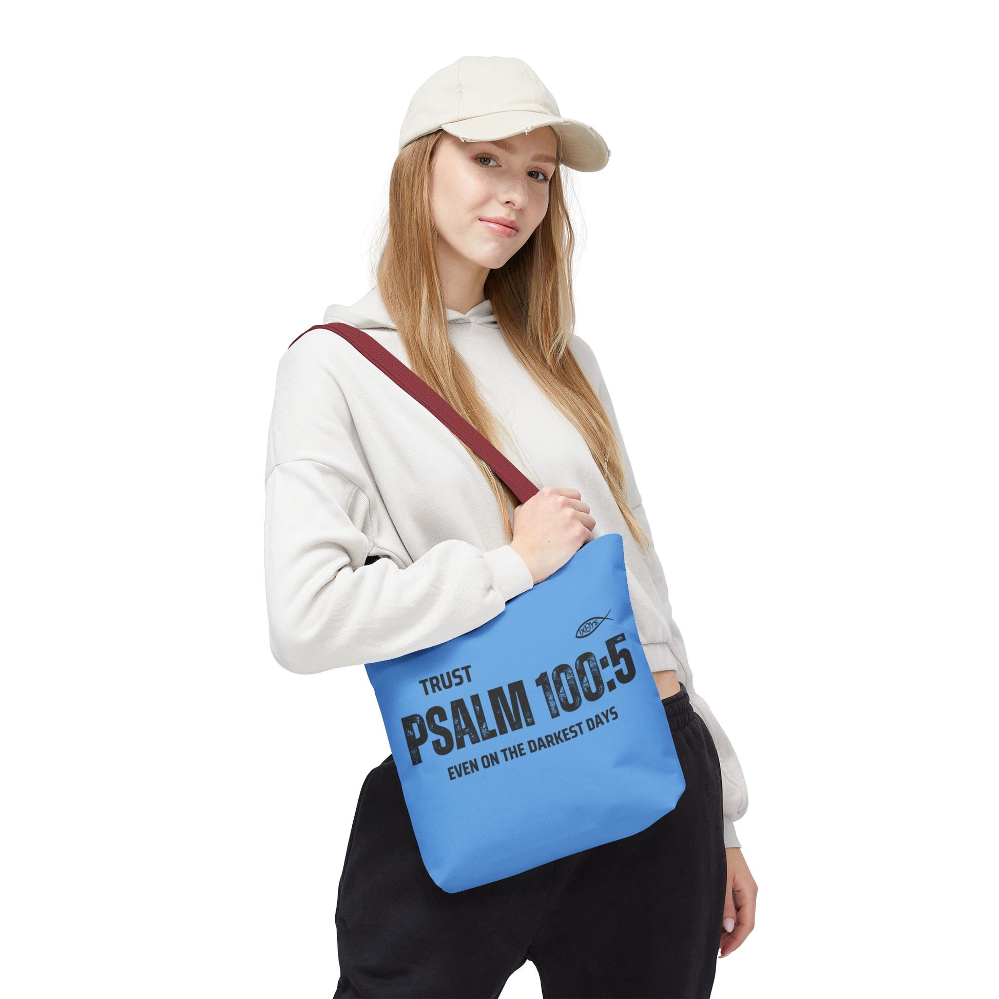 Inspirational Tote Bag - Trust Psalm 100:5, Faithful Christian Gift, Encouragement Accessory, Sustainable Shopping Bag, Inspirational [...]