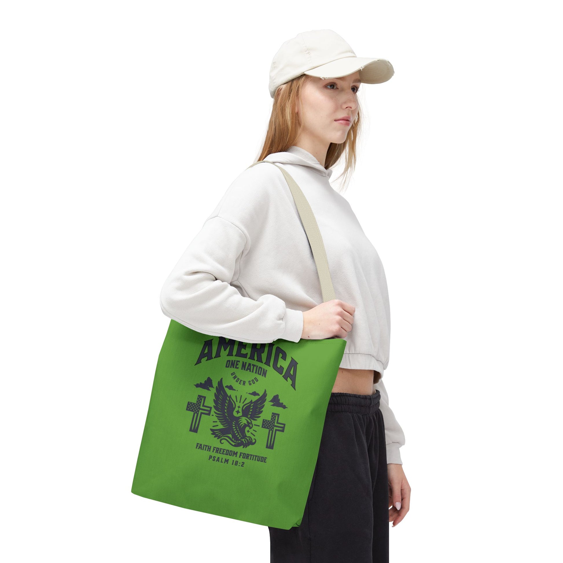 ⭐ America Faith Tote Bag – Bold Patriotic & Faith Statement