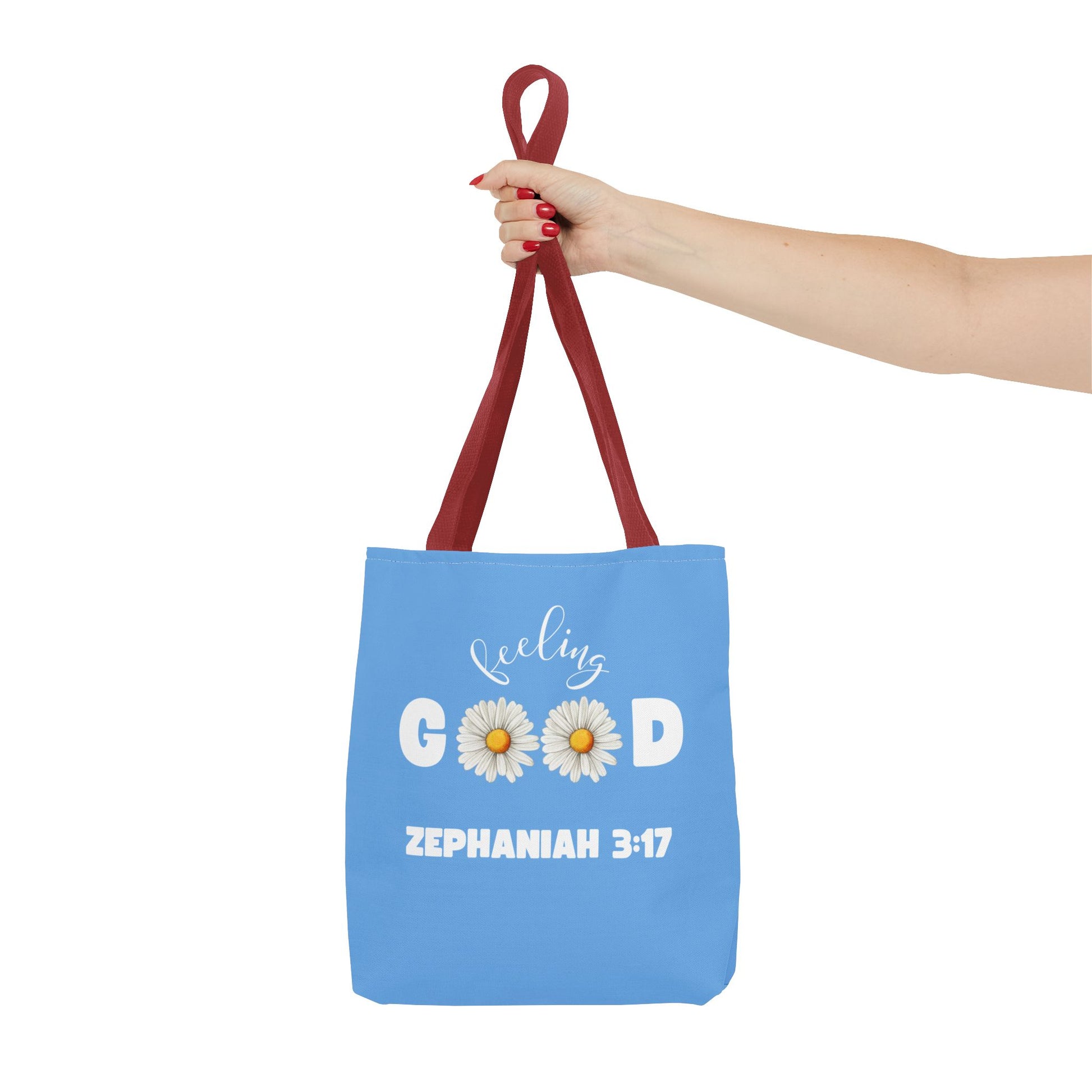 Inspirational Tote Bag - Feeling Good, Floral Design, Scripture Quote, Motivational Gift, Everyday Use, Church Events