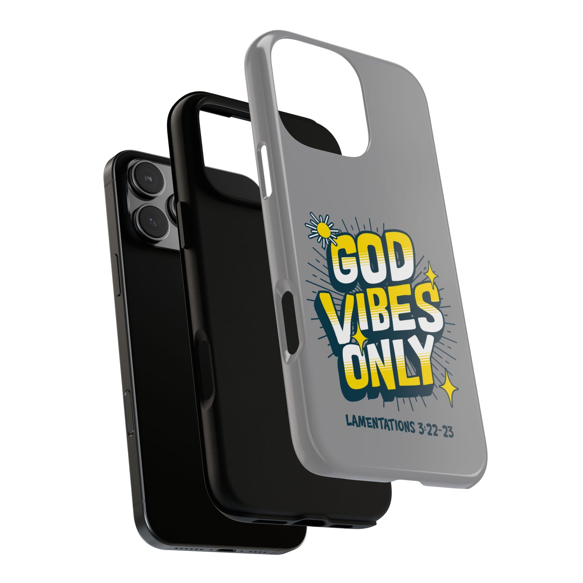 God Vibes Only Phone Case - Inspirational Tough Case, Positive Message Cover, Gift for Faith, Spirituality, Encouragement