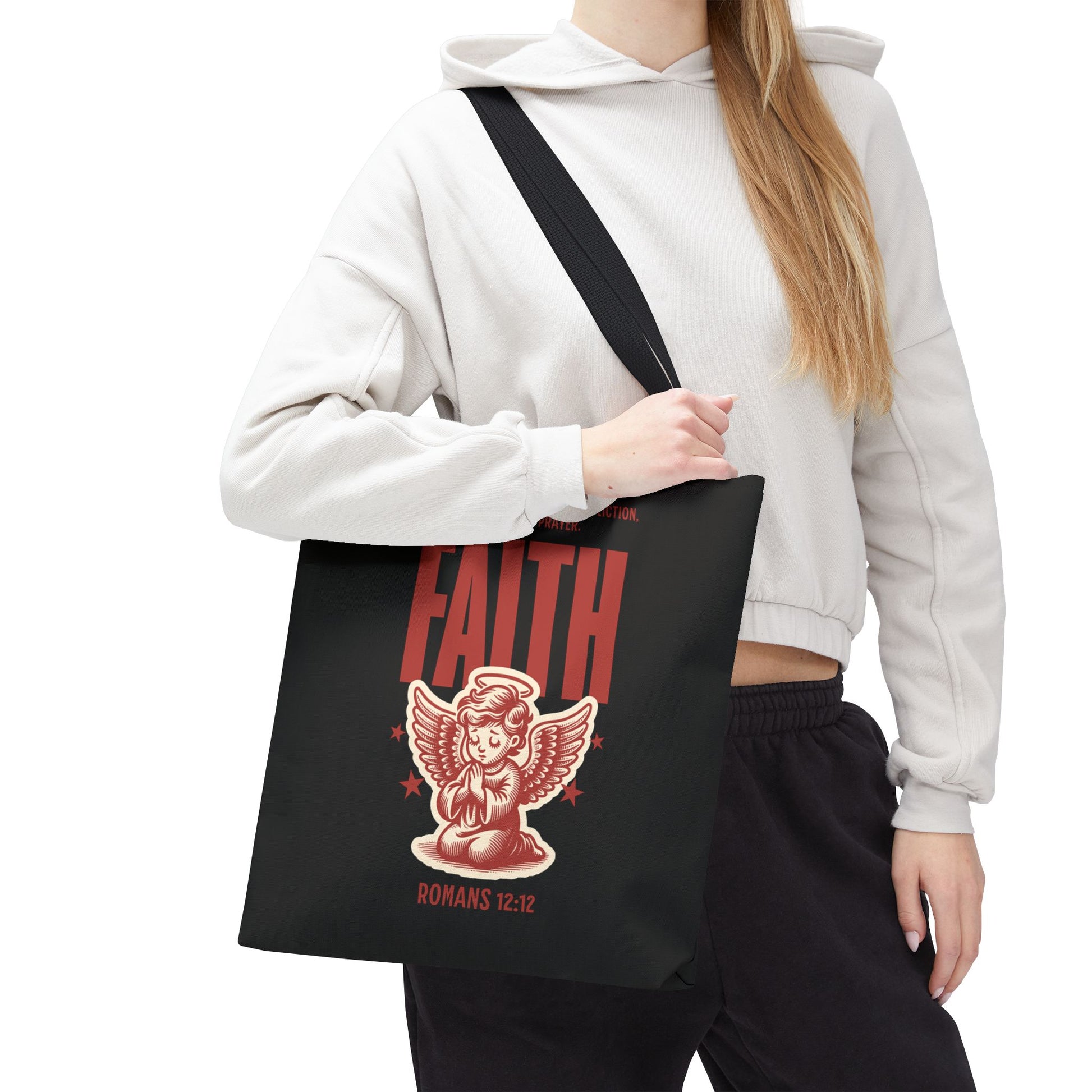 Faith-Inspired Tote Bag, Religious Shopping Bag, Gift for Believers, Motivational Daily Bag, Christian Faith Tote