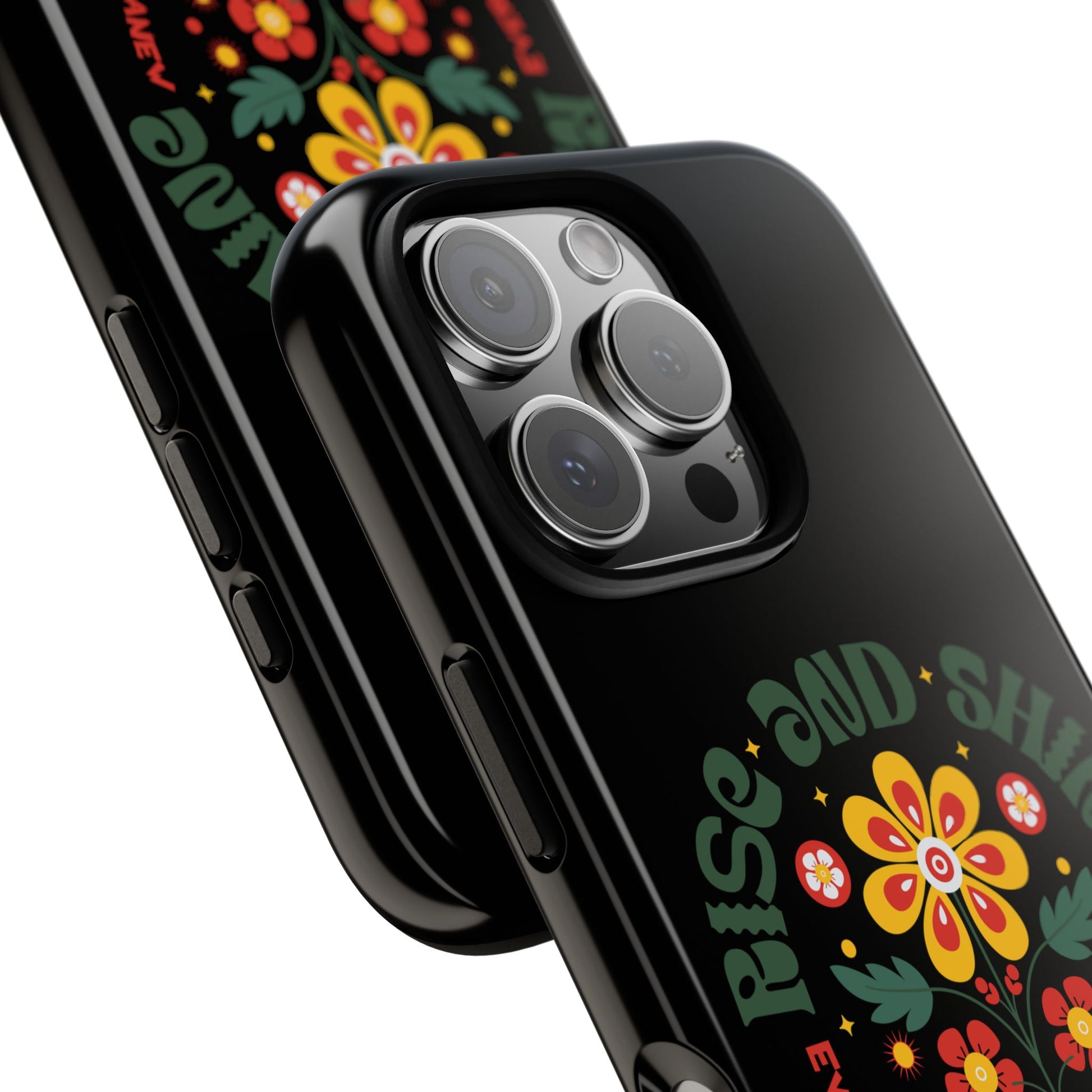 Floral "Rise and Shine" Galatians 6:9 Phone Case – Motivational Christian Gift