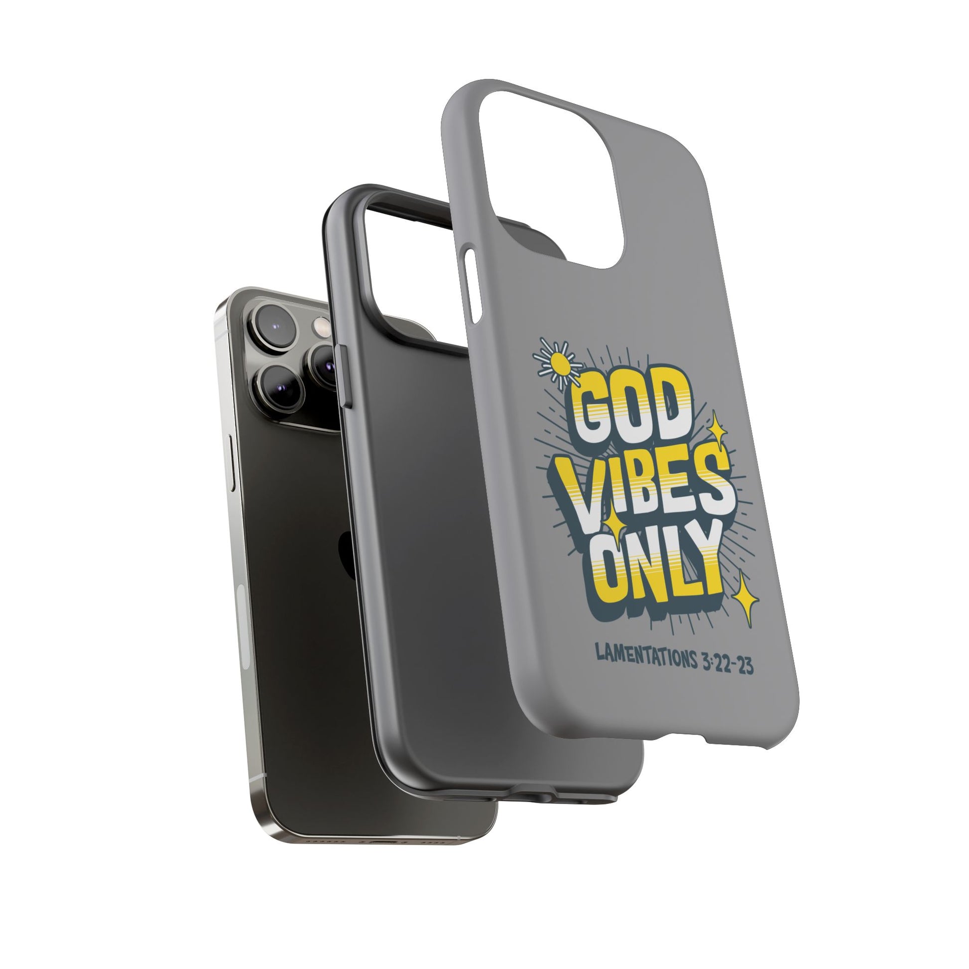 God Vibes Only Phone Case - Inspirational Tough Case, Positive Message Cover, Gift for Faith, Spirituality, Encouragement