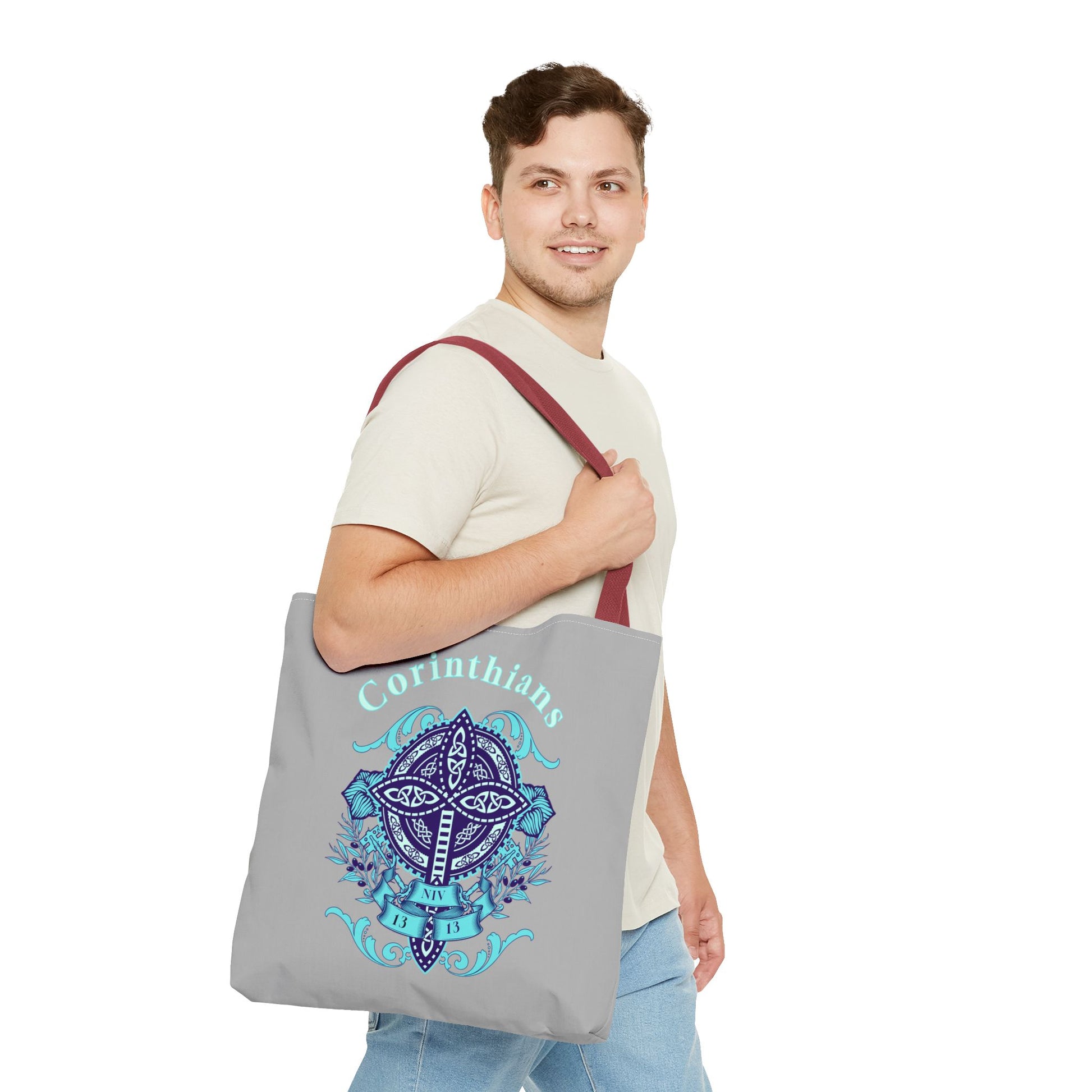 ⭐ Corinthians Cross Tote Bag – Celtic Faith-Inspired Carryall