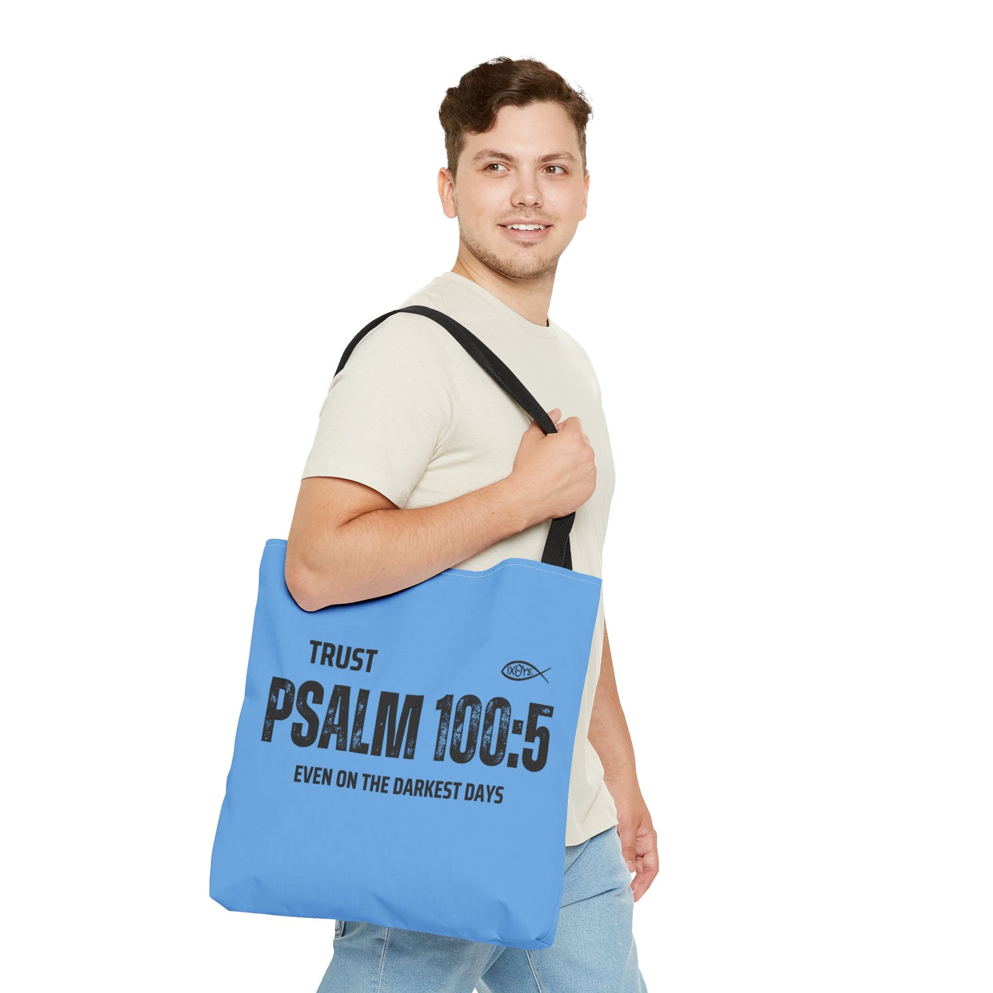 Inspirational Tote Bag - Trust Psalm 100:5, Faithful Christian Gift, Encouragement Accessory, Sustainable Shopping Bag, Inspirational [...]