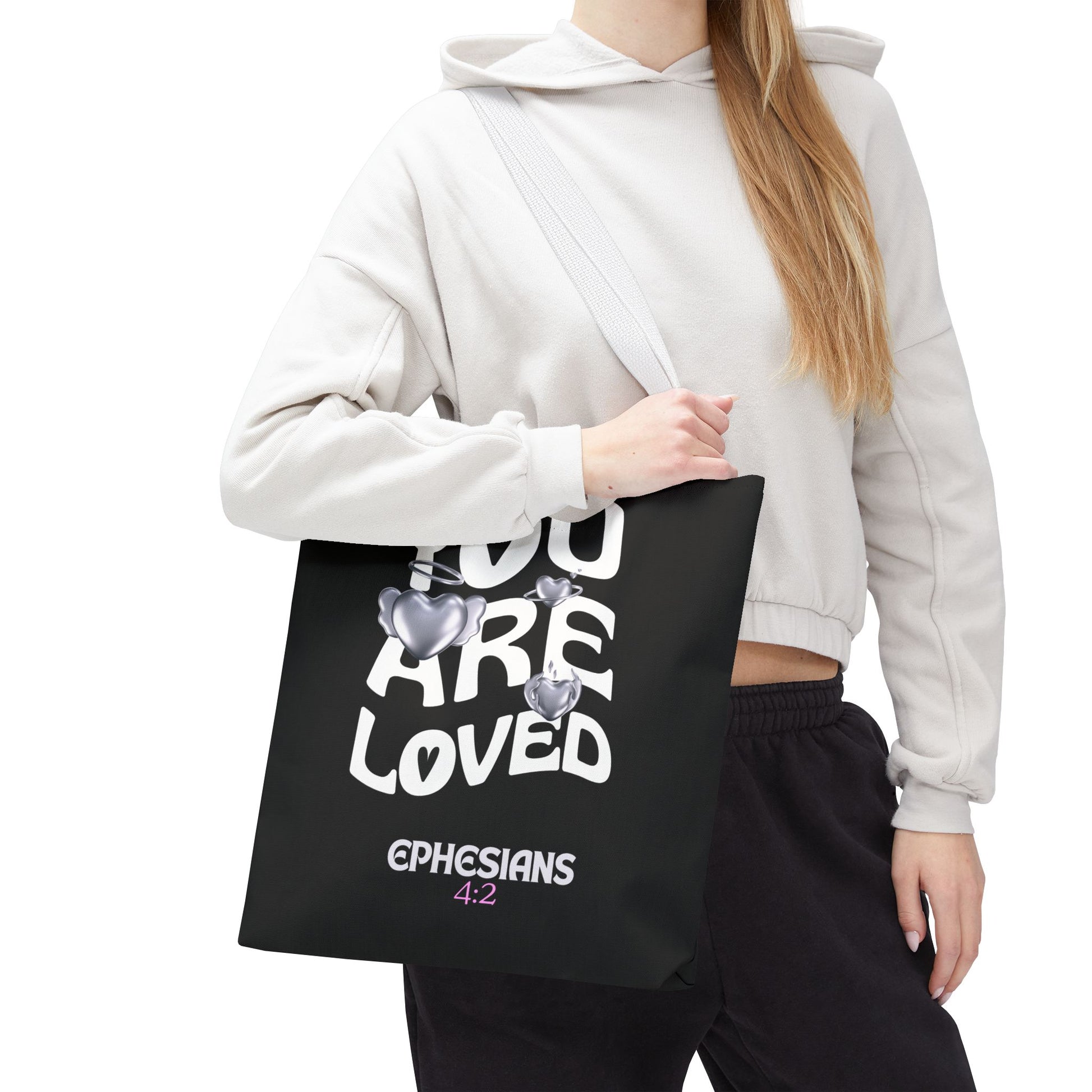 ⭐ "You Are Loved" Tote Bag – Ephesians 4:2