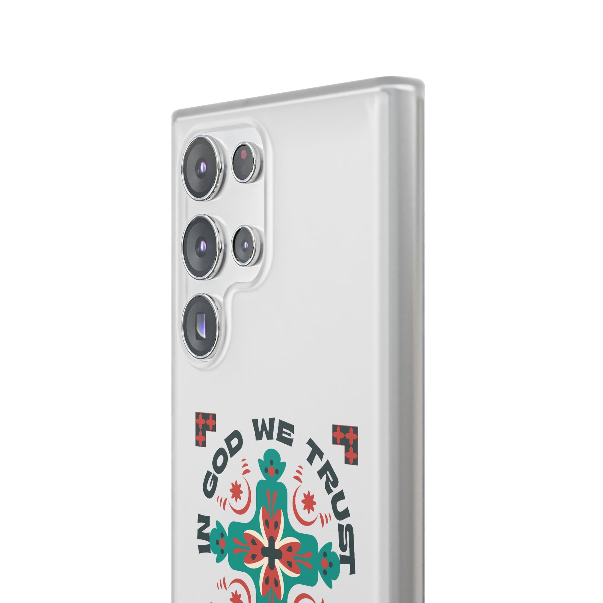 ⭐ In God We Trust Phone Case – Scripture Cross Design