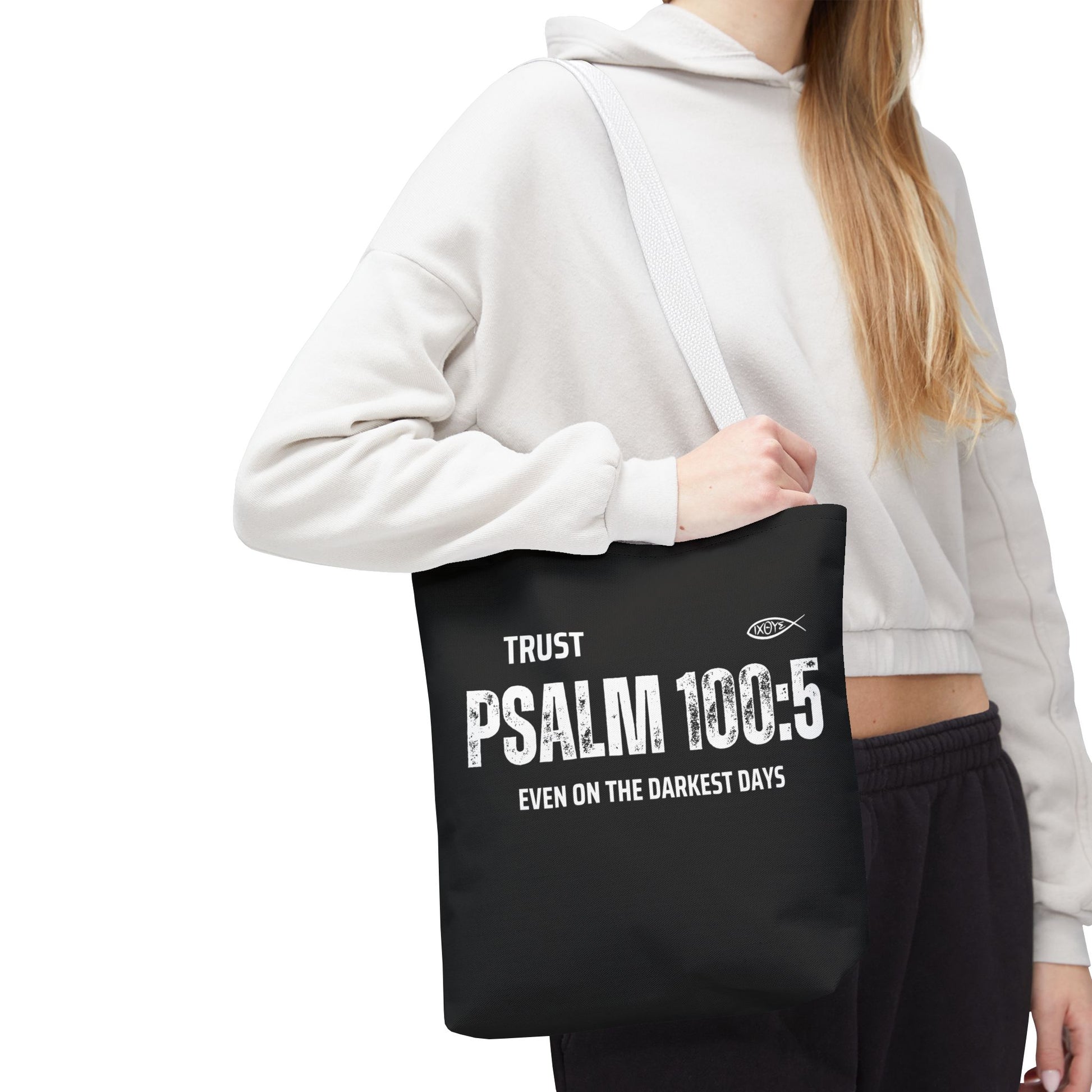 Trust Psalm 100:5 Inspirational Tote Bag, Motivational Shopping Bag, Faith-Based Gift, Christian Bag, Everyday Use Tote