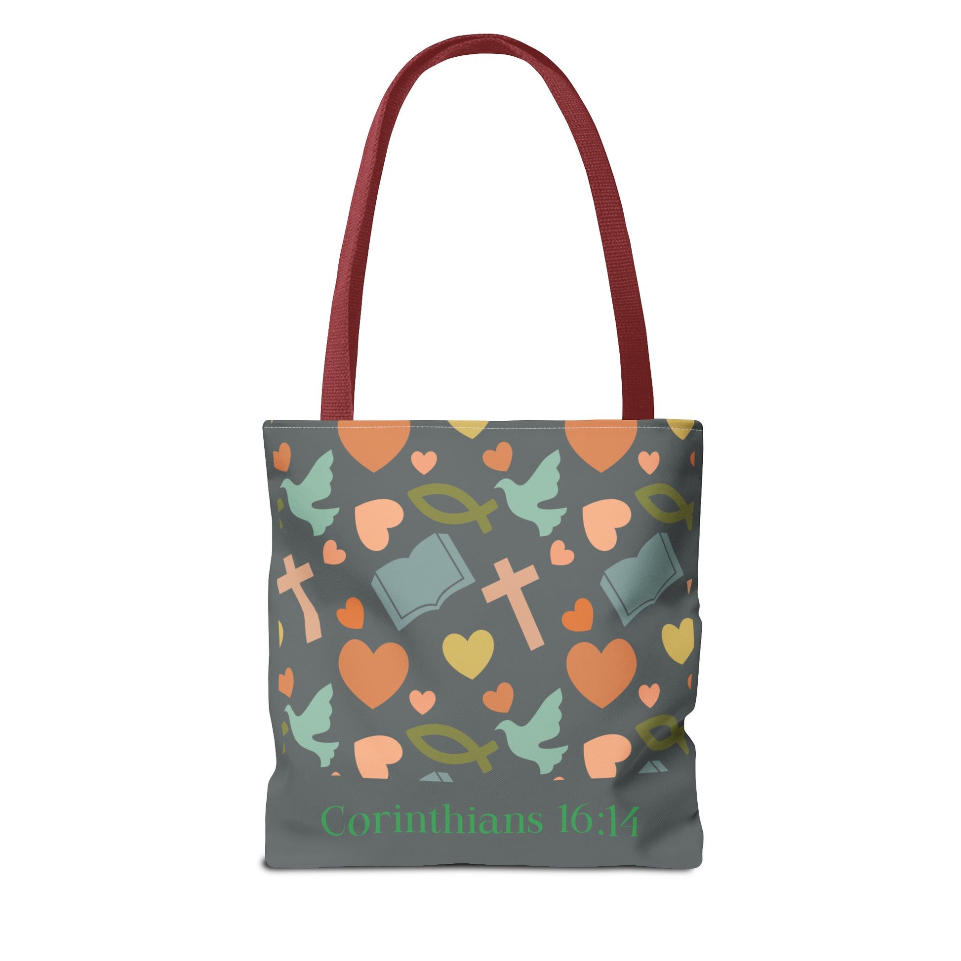 Inspirational Tote Bag - Faith, Love, Hope, Gift for Her, Spiritual Accessories, Bible Verse Tote