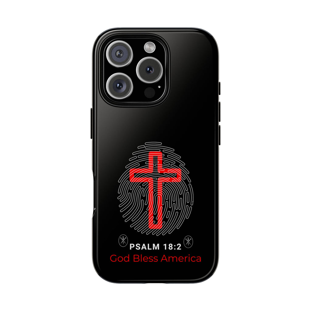 Christian Phone Case with Cross Design, Tough Case for Protection, Gifts for Faith, Bible Verse, God Bless America