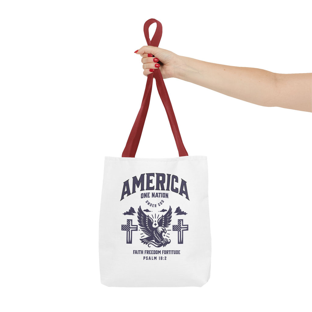 ⭐ America Faith Tote Bag – Bold Patriotic & Faith Statement