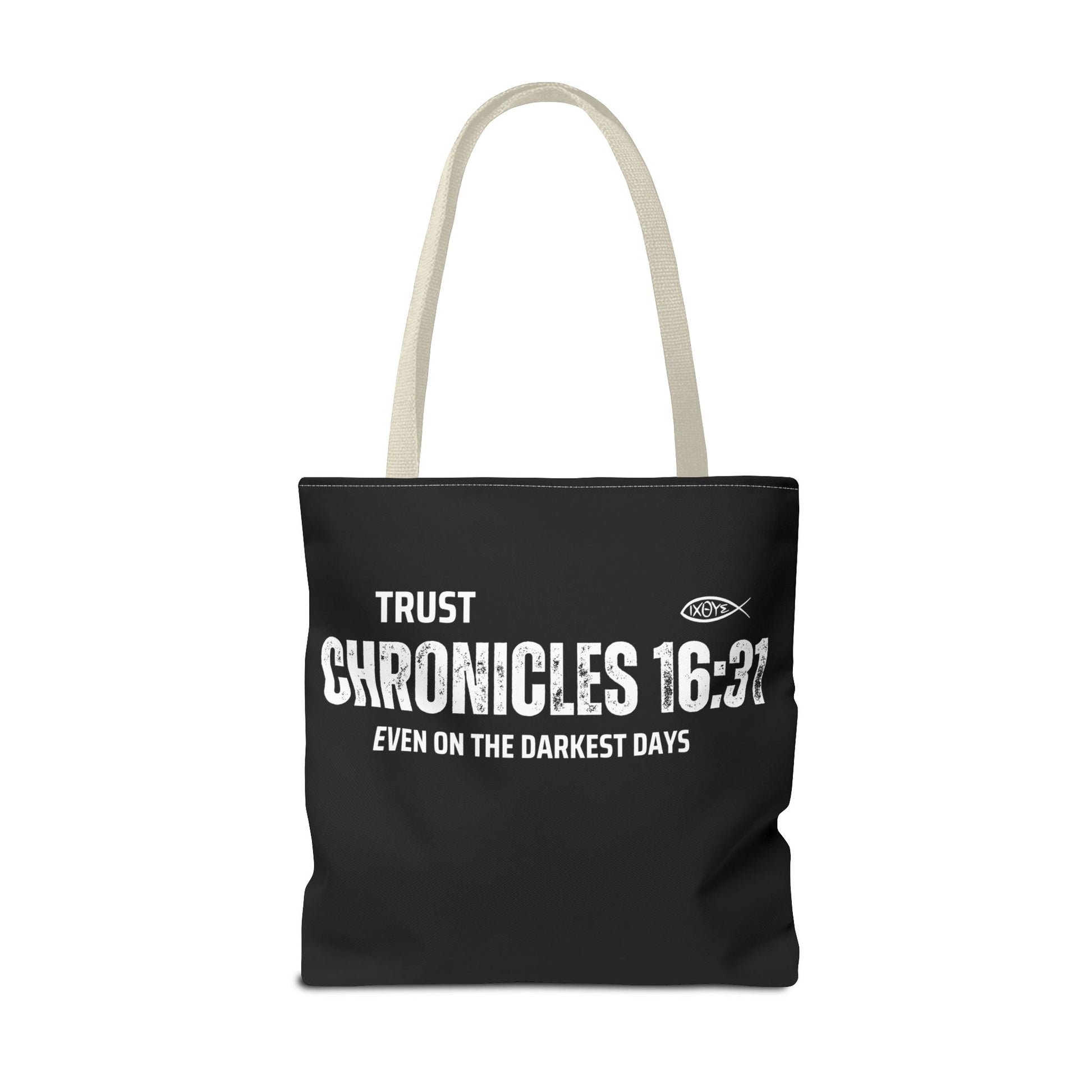 Inspirational Tote Bag - Trust Chronicles 16:31, Faith-themed Gift, Bible Verse Tote, Motivational Shopping Bag, Christian Message Accessory