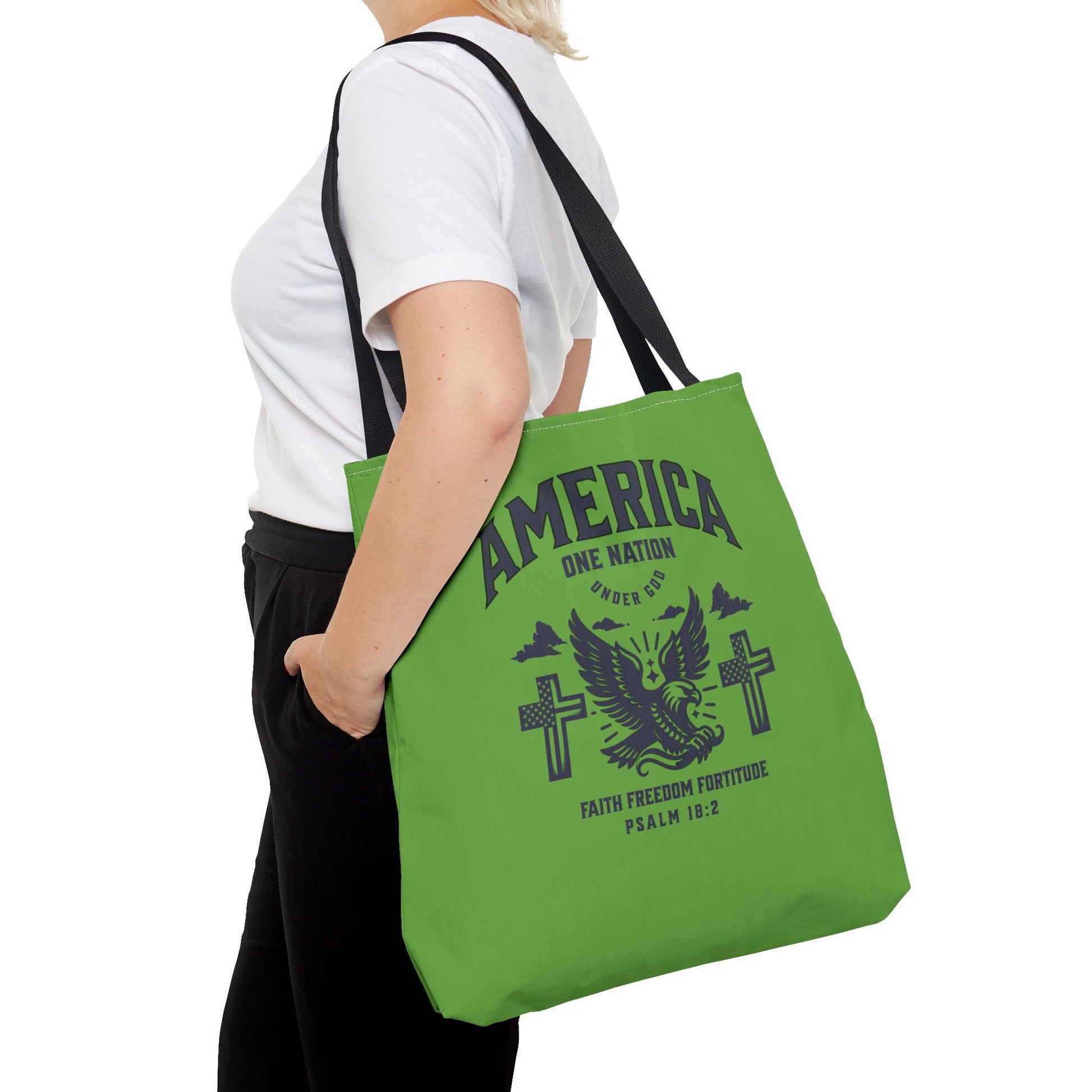 ⭐ America Faith Tote Bag – Bold Patriotic & Faith Statement