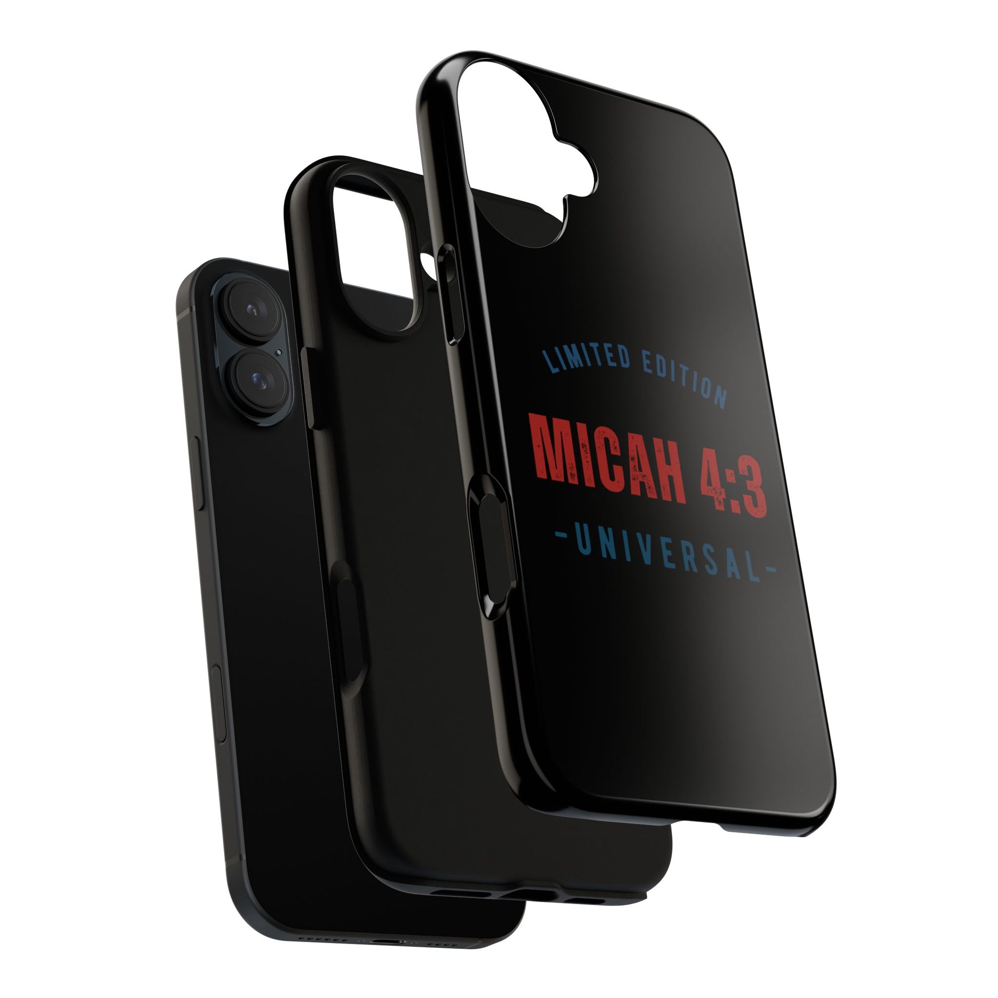 ⭐ Limited Edition Tough Phone Case, Inspirational Phone Cover, Micah 4:3 Design, Christian Gifts, Unique Cell Phone Accessory