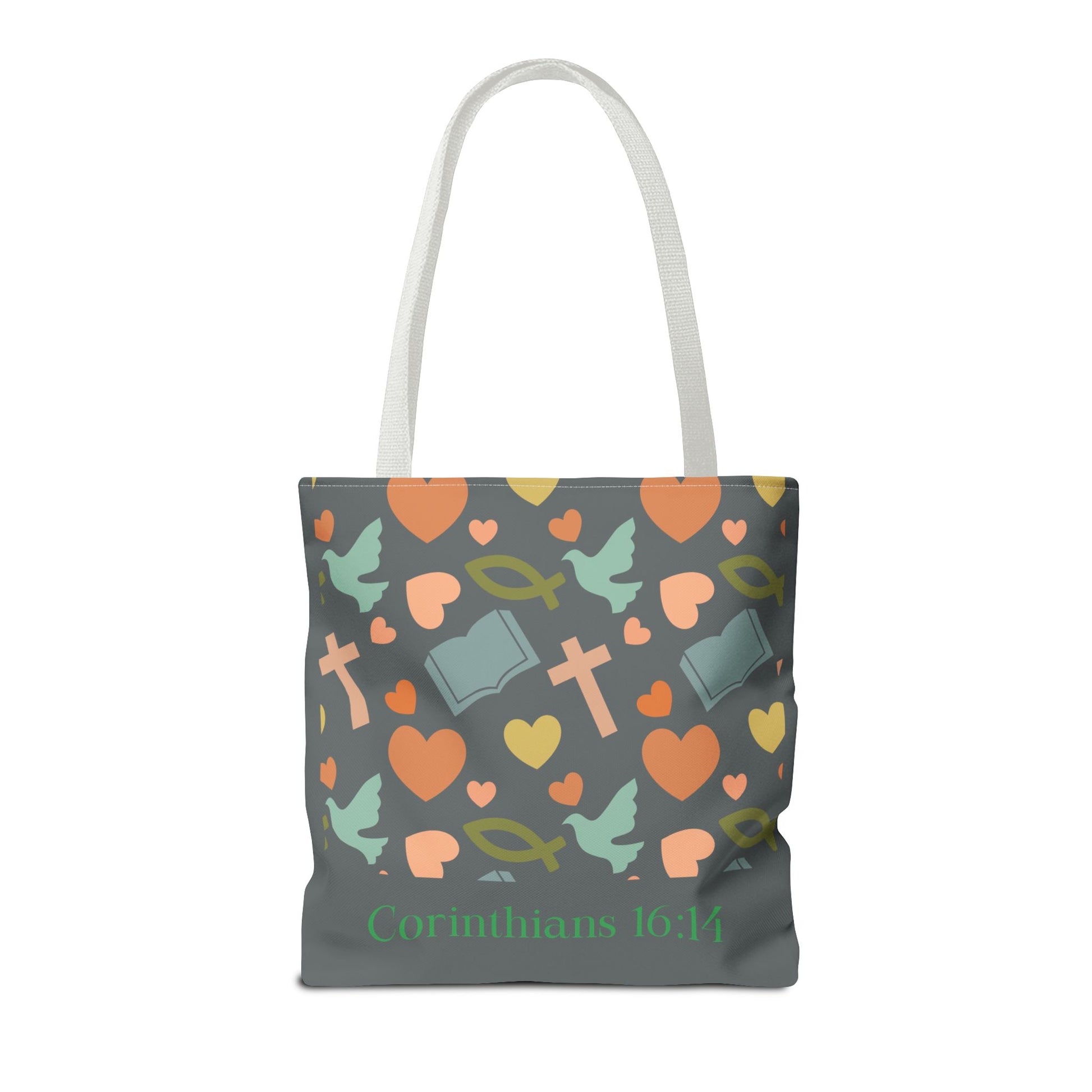 Inspirational Tote Bag - Faith, Love, Hope, Gift for Her, Spiritual Accessories, Bible Verse Tote