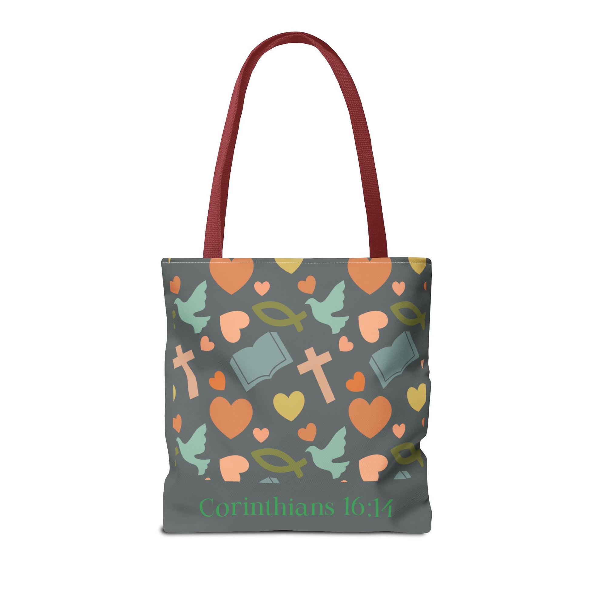 Inspirational Tote Bag - Faith, Love, Hope, Gift for Her, Spiritual Accessories, Bible Verse Tote