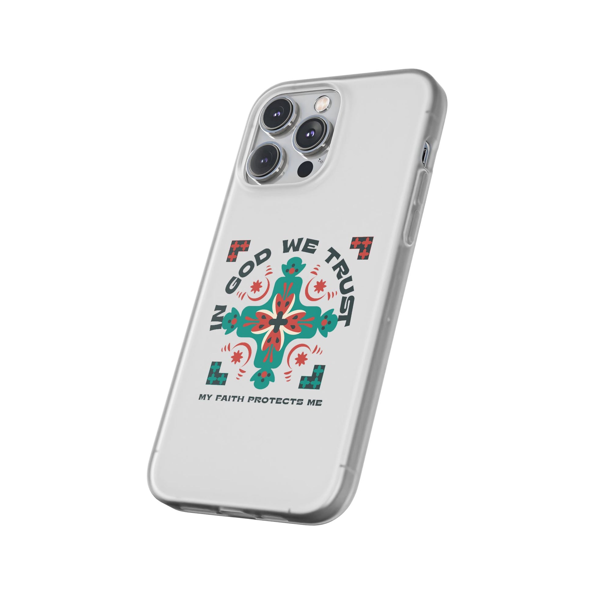 ⭐ In God We Trust Phone Case – Scripture Cross Design