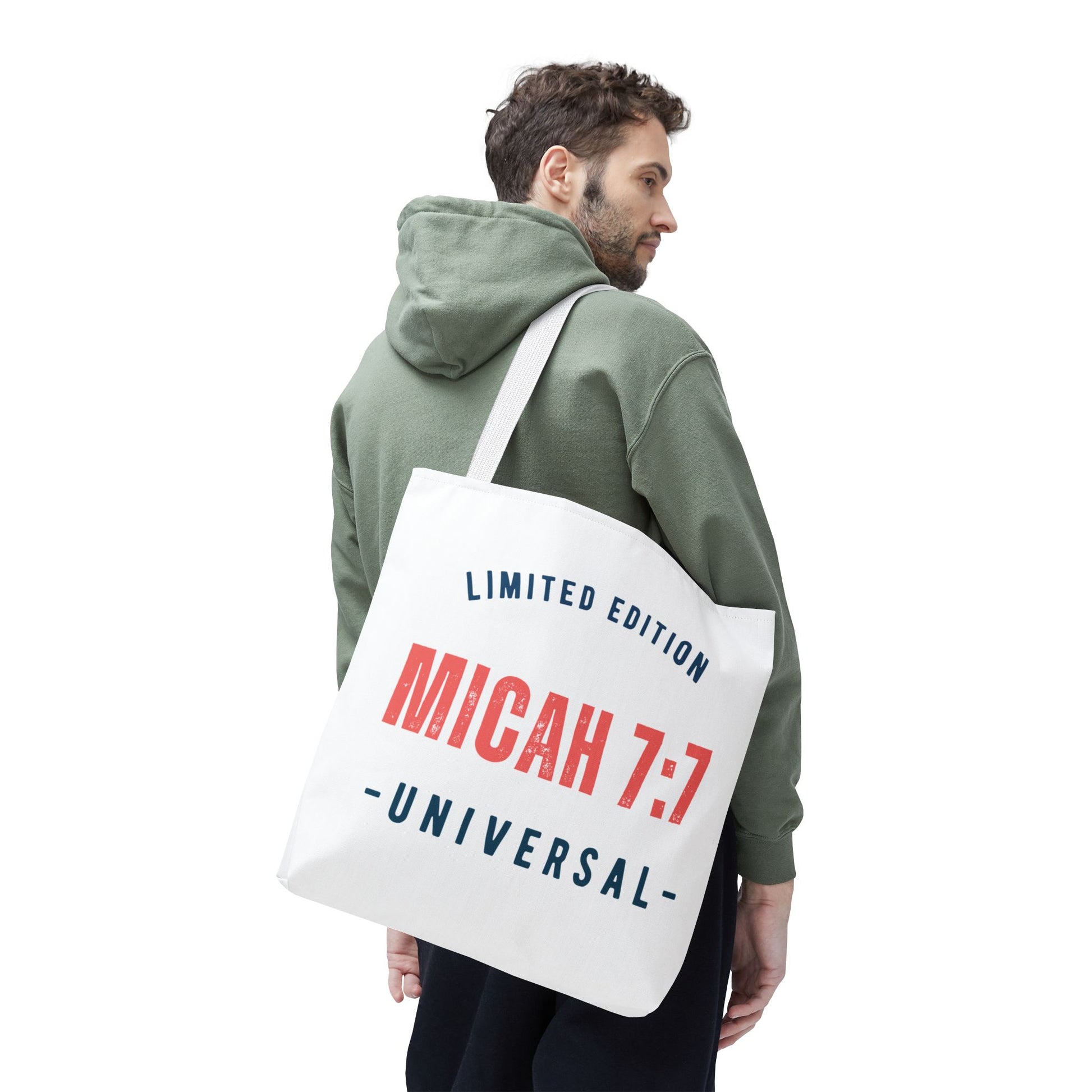 Limited Edition Inspirational Tote Bag - Micah 7:1, Motivational Carryall, Christian Gift, Everyday Tote, Reusable Shopping Bag