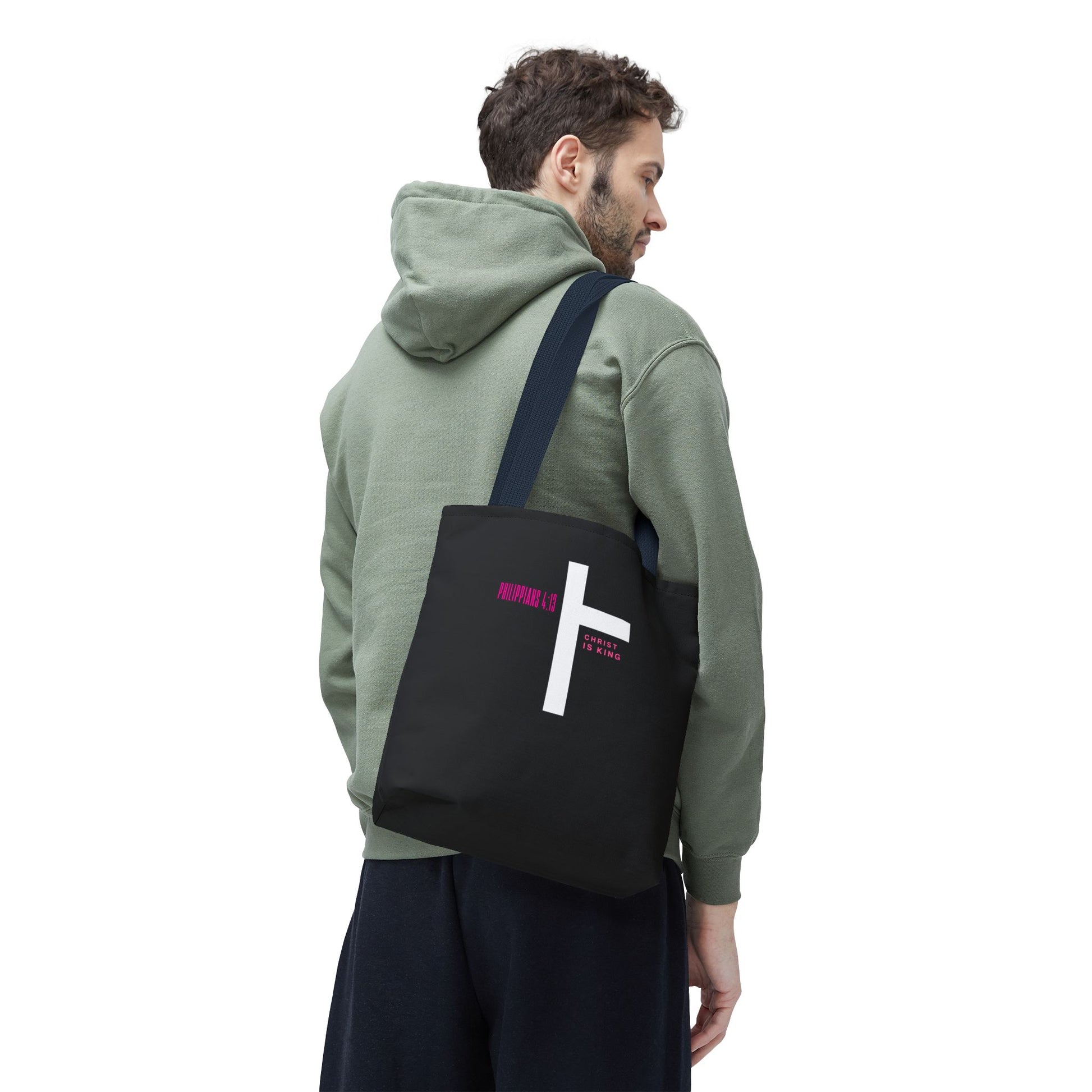 ⭐ Philippians 4:13 Tote Bag – Faith & Strength Statement Bag