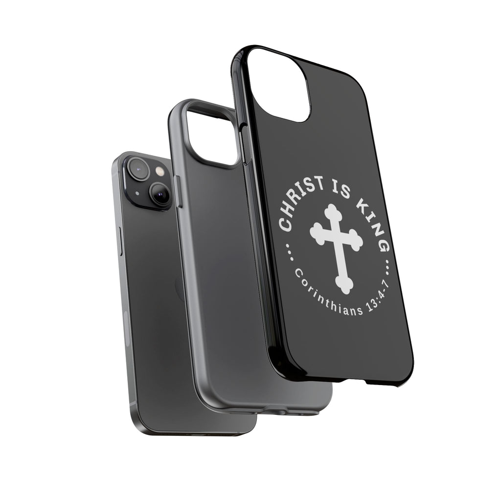 ⭐ Christ is King Phone Case – Tough Cases, Christian Gift, Bible Verse Merchandise, Cross Design, Faith Accessories