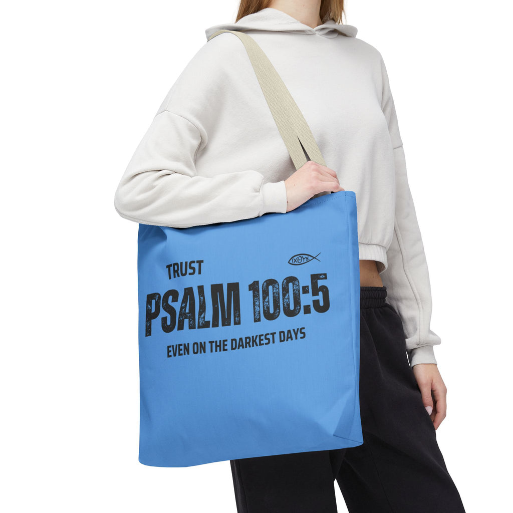 Inspirational Tote Bag - Trust Psalm 100:5, Faithful Christian Gift, Encouragement Accessory, Sustainable Shopping Bag, Inspirational [...]
