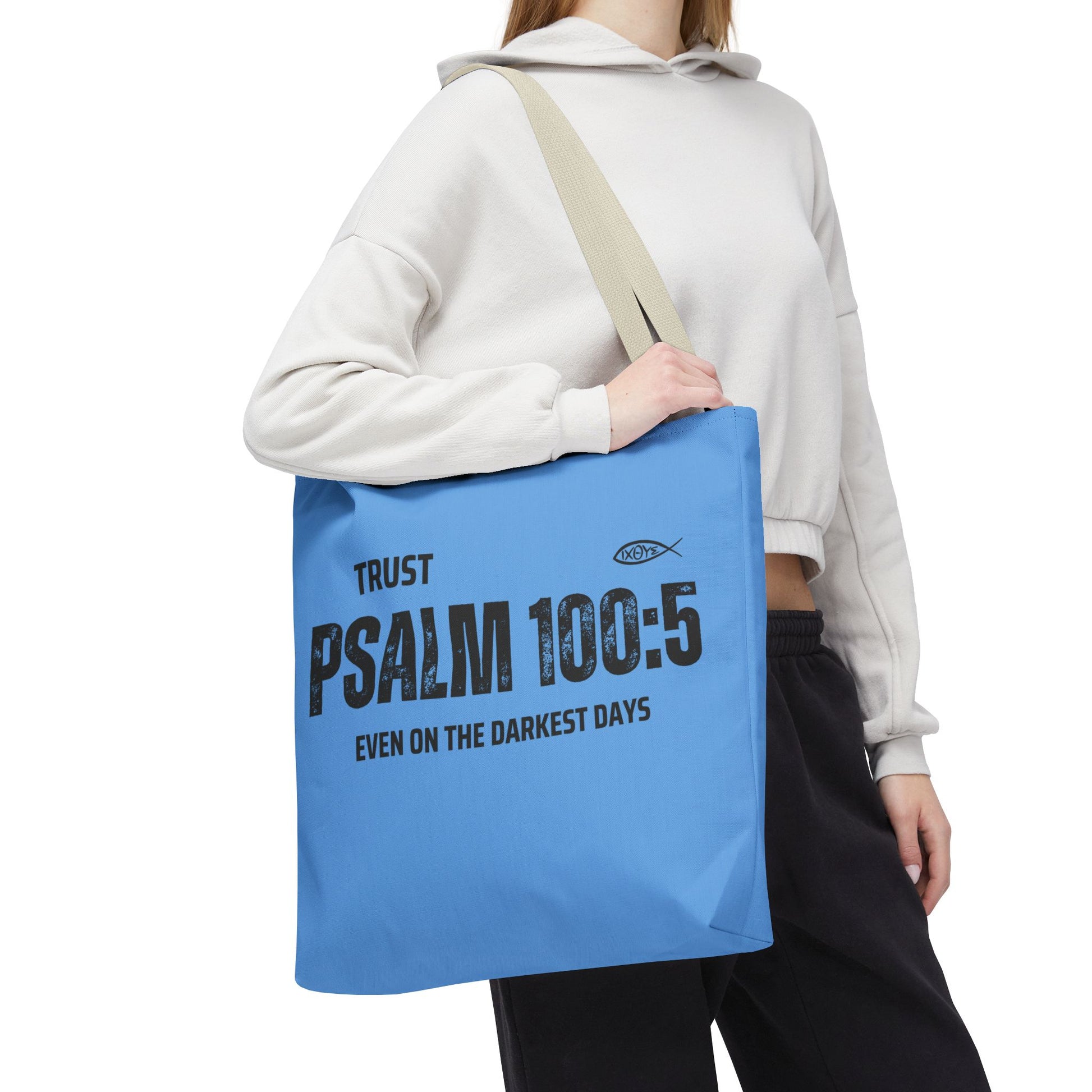Inspirational Tote Bag - Trust Psalm 100:5, Faithful Christian Gift, Encouragement Accessory, Sustainable Shopping Bag, Inspirational [...]