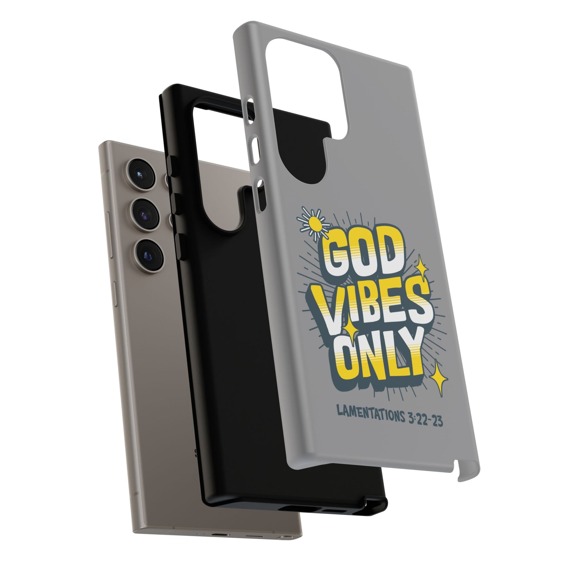 God Vibes Only Phone Case - Inspirational Tough Case, Positive Message Cover, Gift for Faith, Spirituality, Encouragement