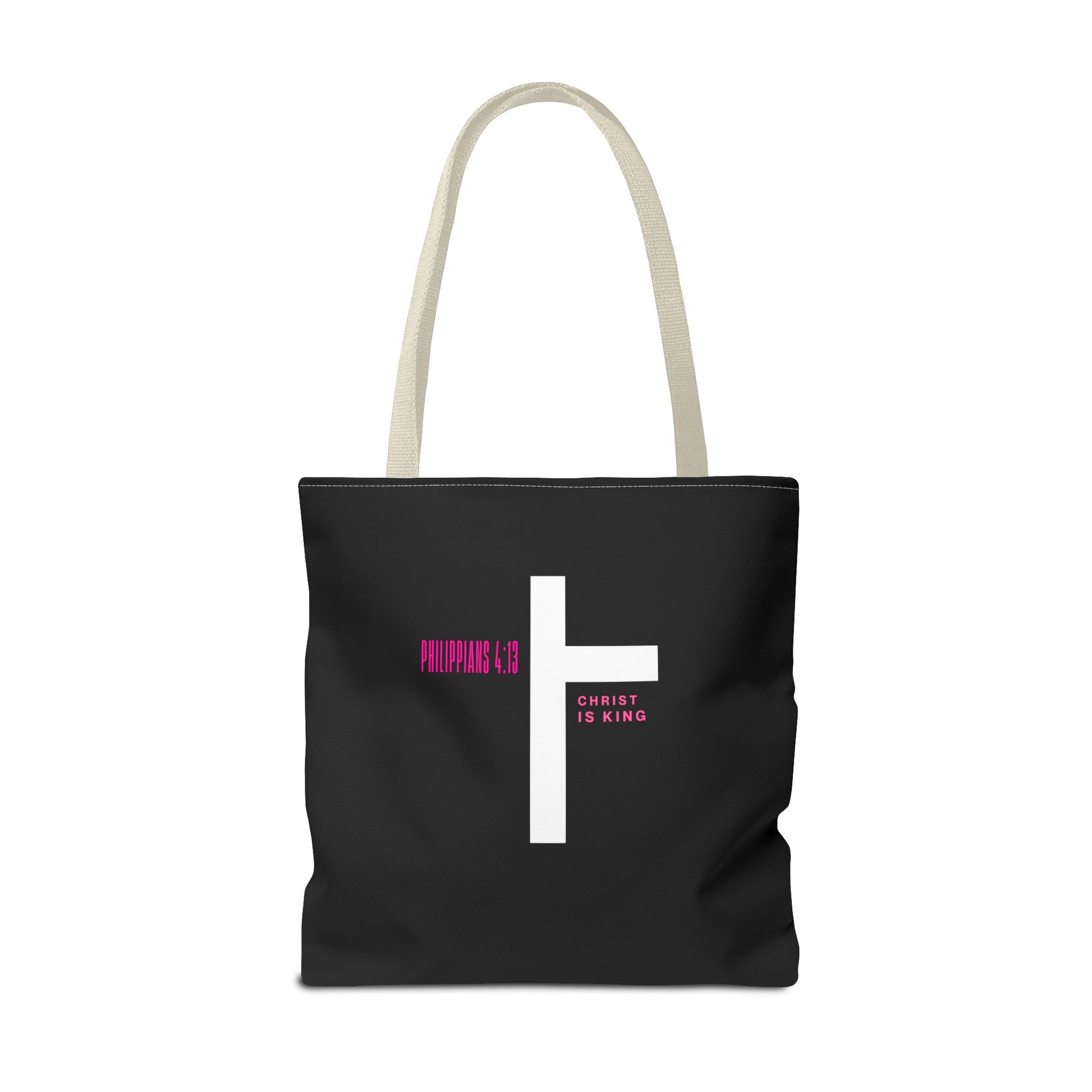 ⭐ Philippians 4:13 Tote Bag – Faith & Strength Statement Bag