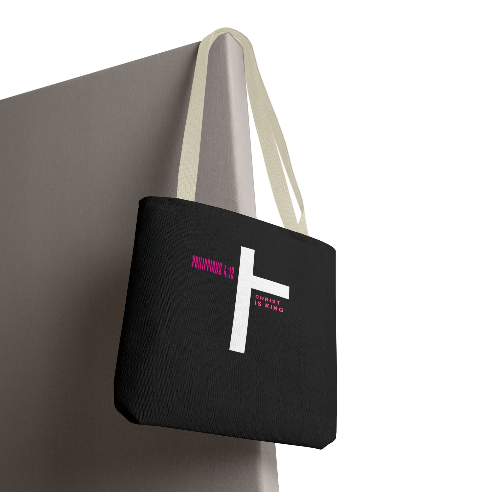 ⭐ Philippians 4:13 Tote Bag – Faith & Strength Statement Bag