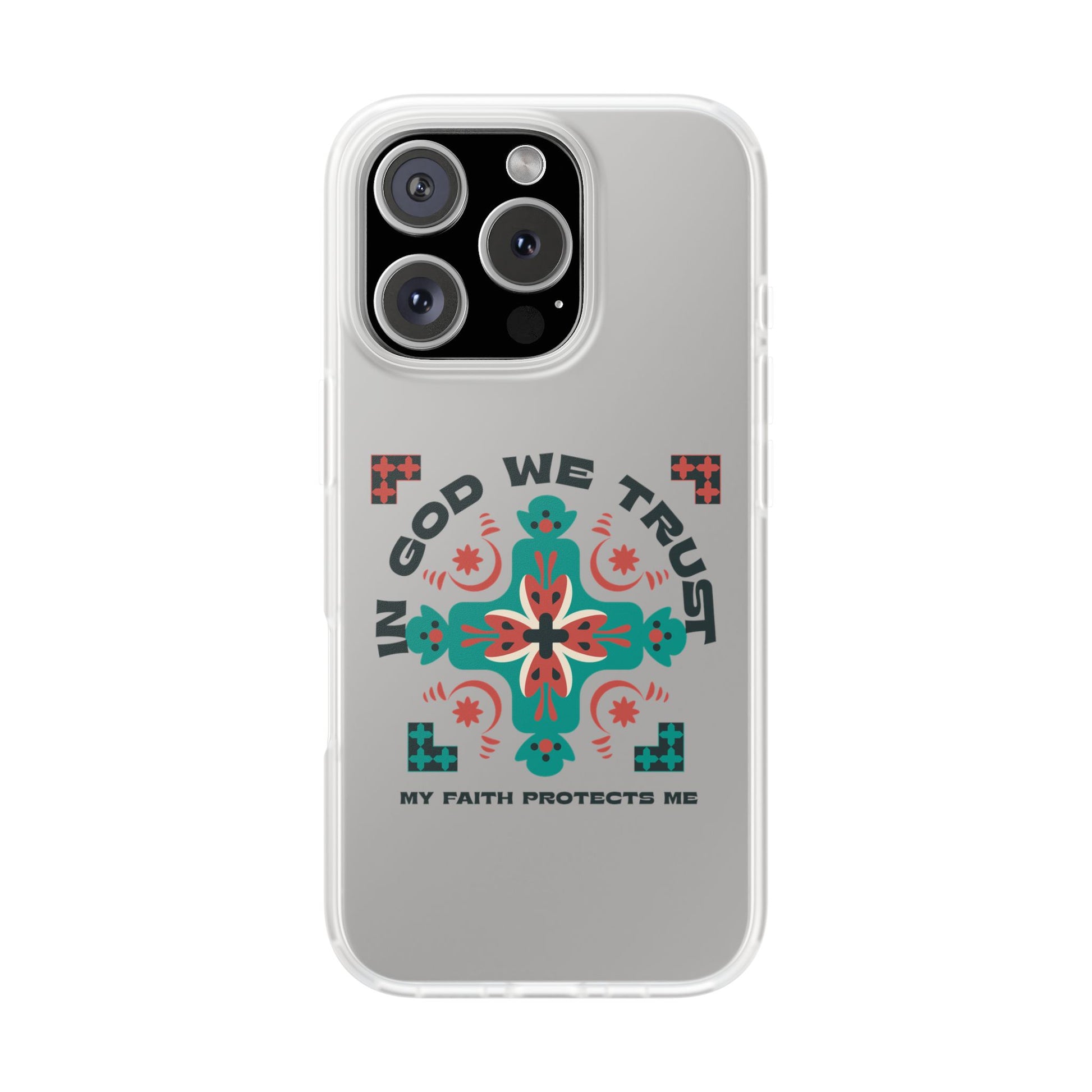 ⭐ In God We Trust Phone Case – Scripture Cross Design