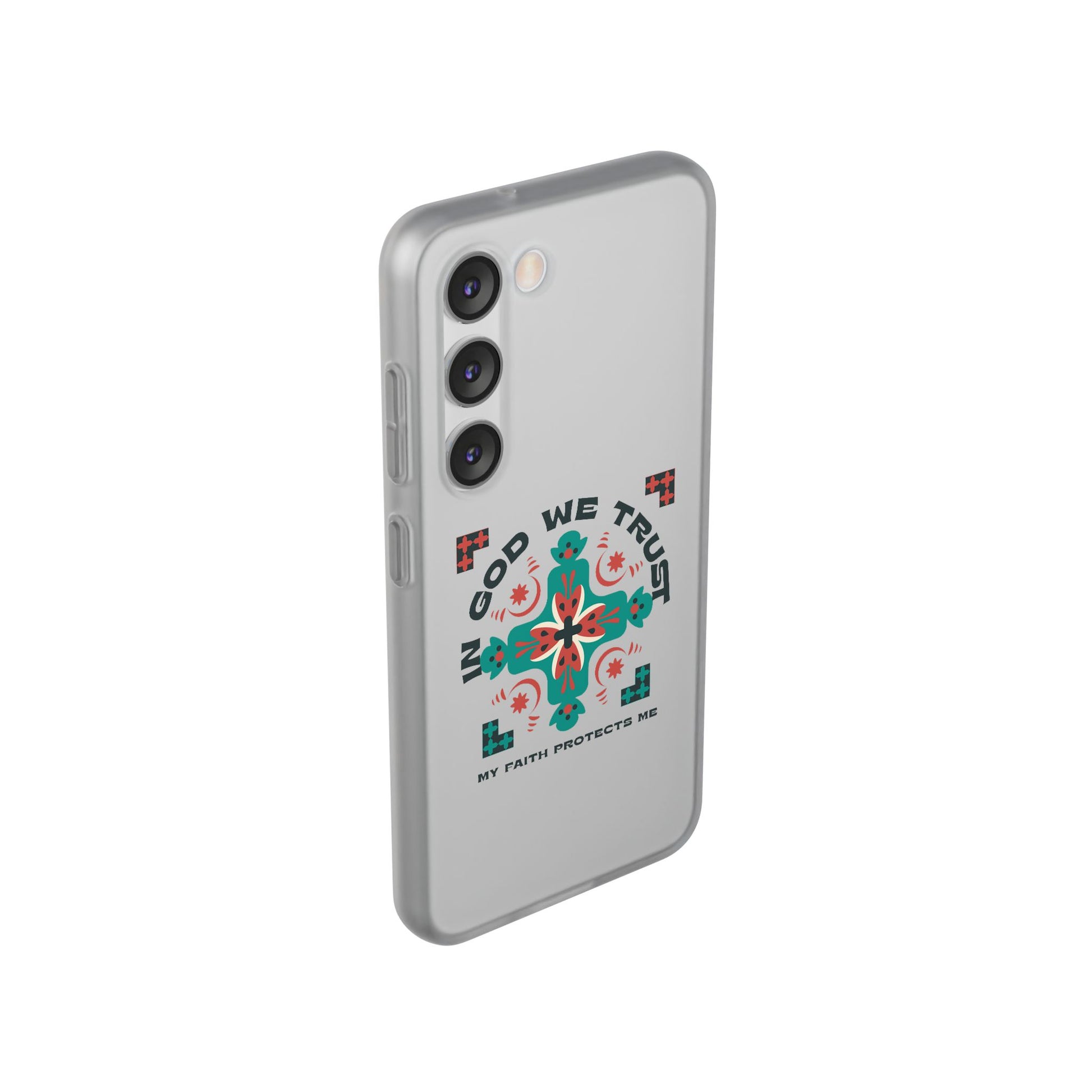 ⭐ In God We Trust Phone Case – Scripture Cross Design