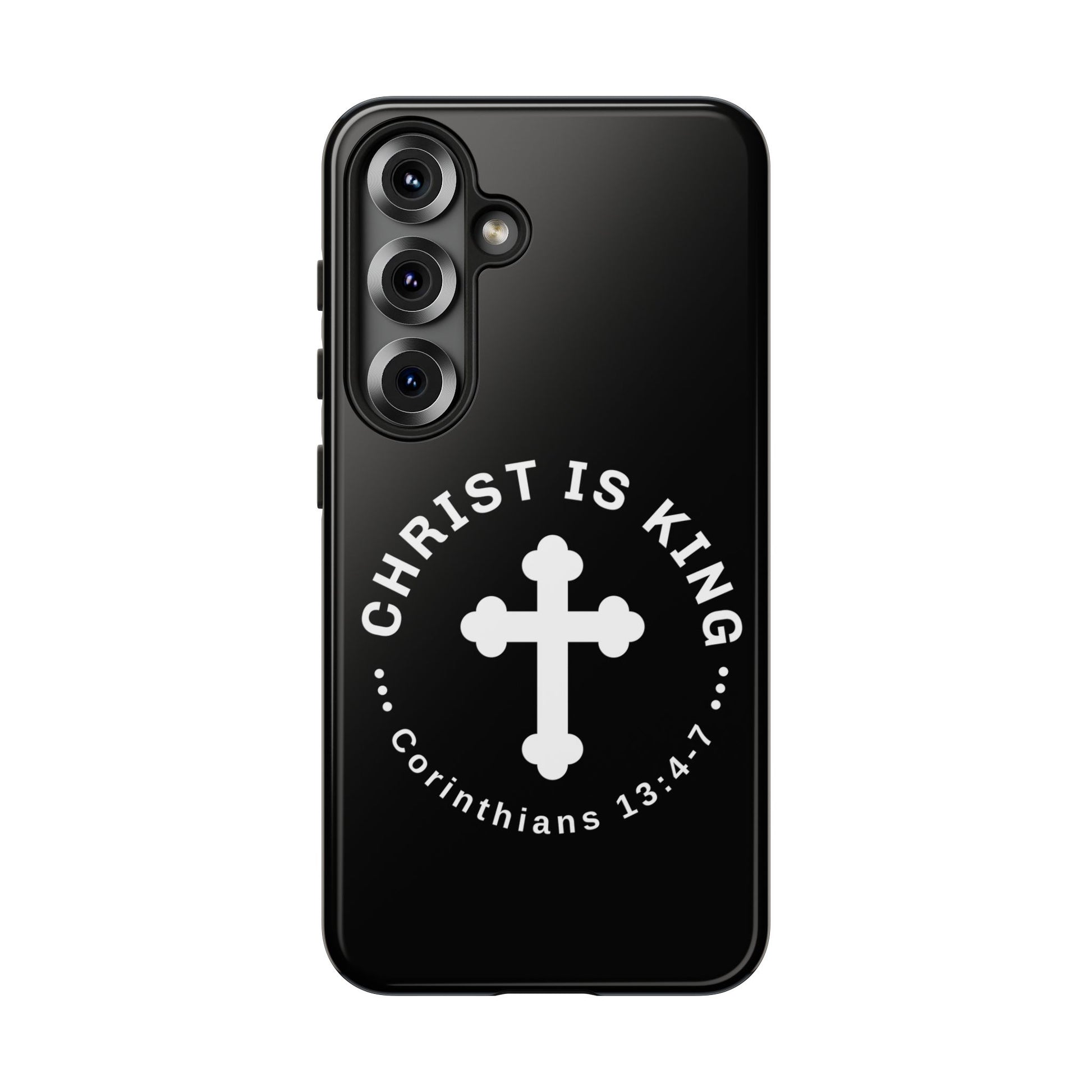 ⭐ Christ is King Phone Case – Tough Cases, Christian Gift, Bible Verse Merchandise, Cross Design, Faith Accessories