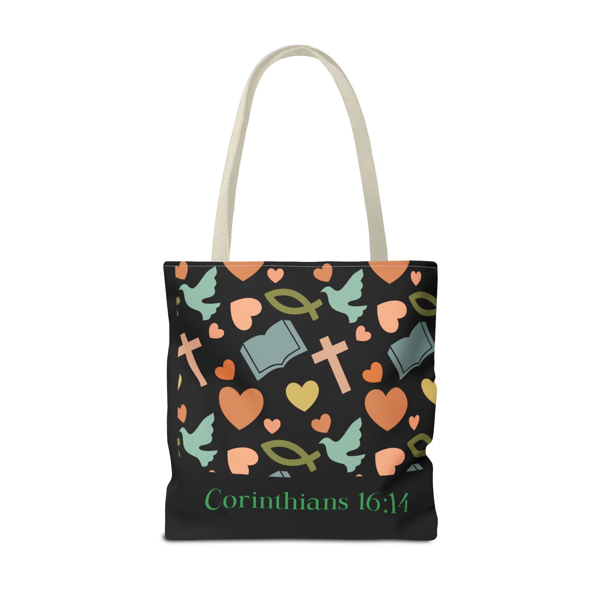 Christian Tote Bag with Inspirational Design, Perfect for Church, Gift for Believers, Faith-based Accessory, Everyday Use, Bible Verse Tote