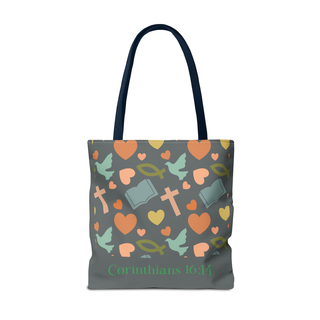 Inspirational Tote Bag - Faith, Love, Hope, Gift for Her, Spiritual Accessories, Bible Verse Tote