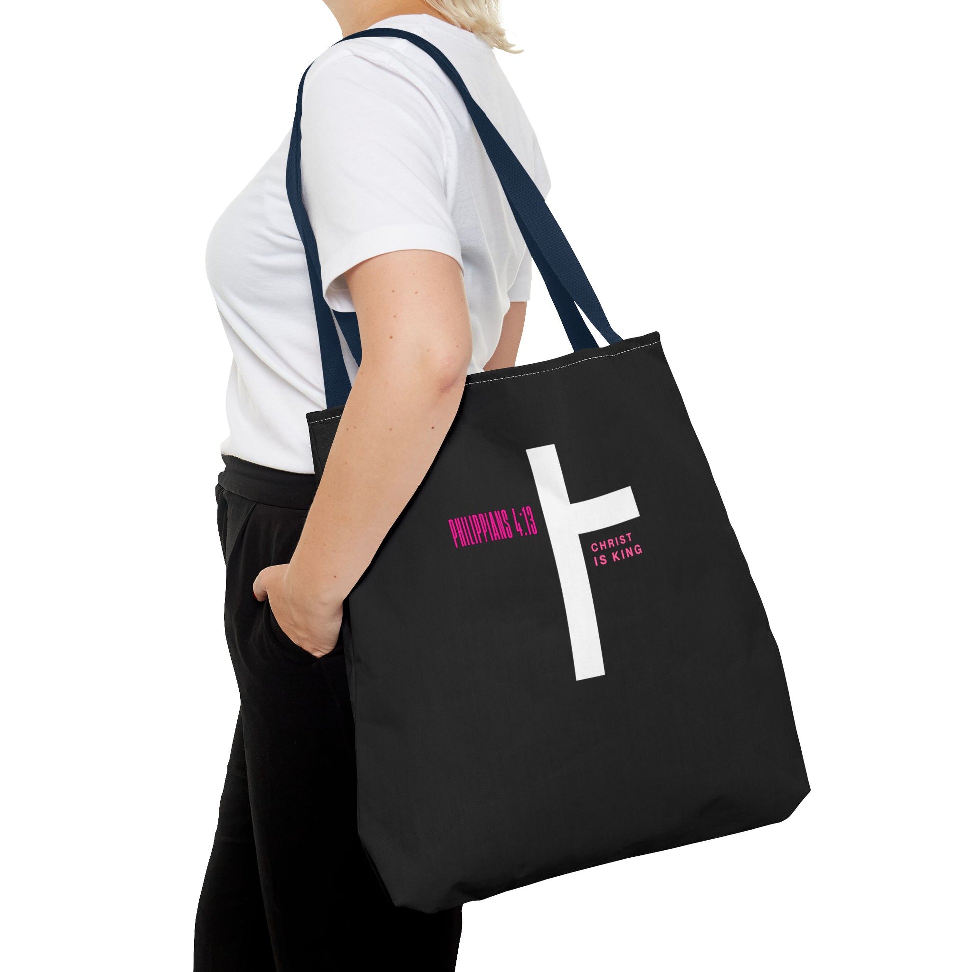 ⭐ Philippians 4:13 Tote Bag – Faith & Strength Statement Bag