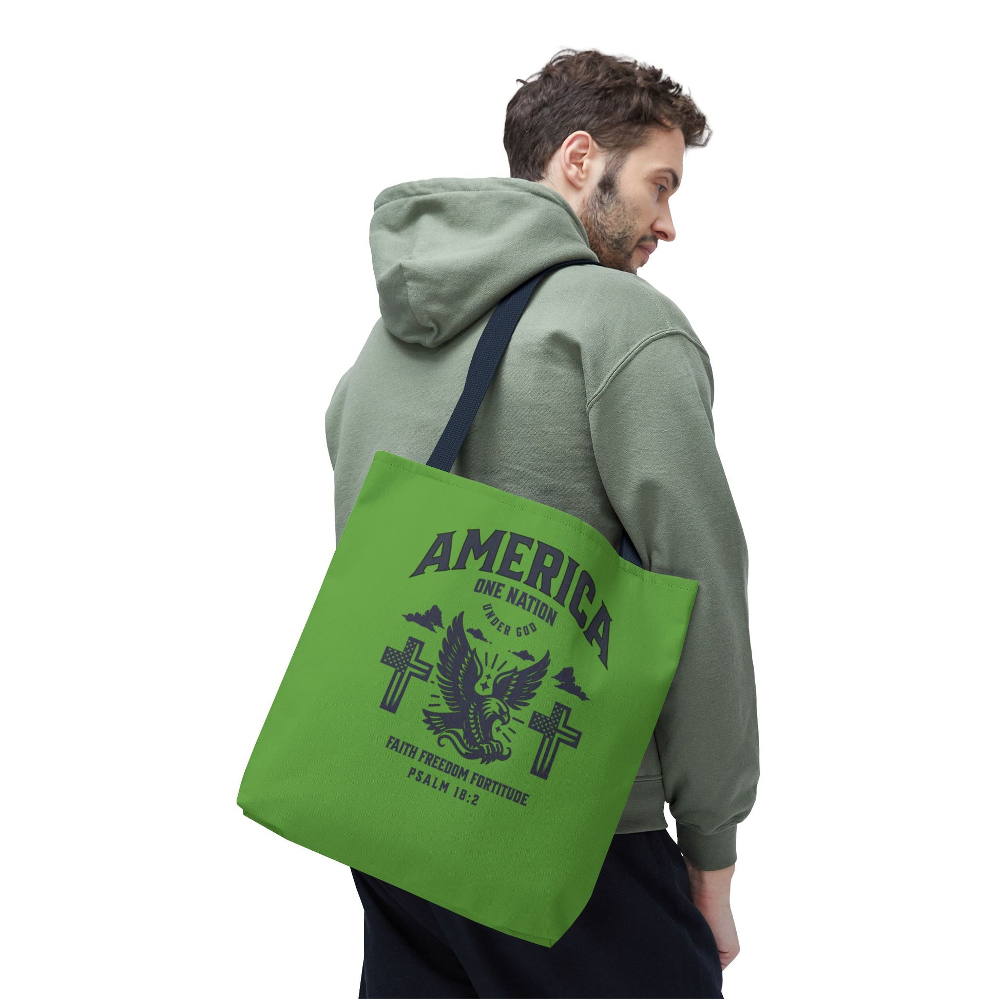 ⭐ America Faith Tote Bag – Bold Patriotic & Faith Statement
