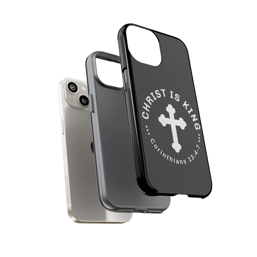 ⭐ Christ is King Phone Case – Tough Cases, Christian Gift, Bible Verse Merchandise, Cross Design, Faith Accessories