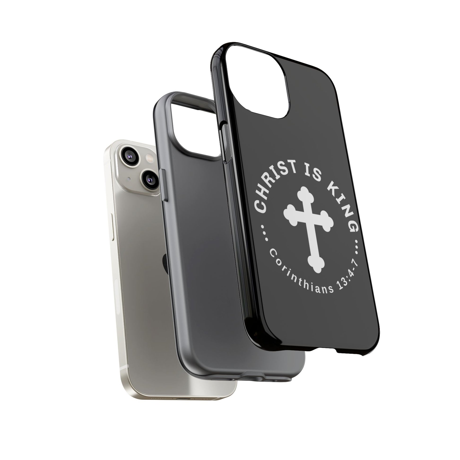 ⭐ Christ is King Phone Case – Tough Cases, Christian Gift, Bible Verse Merchandise, Cross Design, Faith Accessories