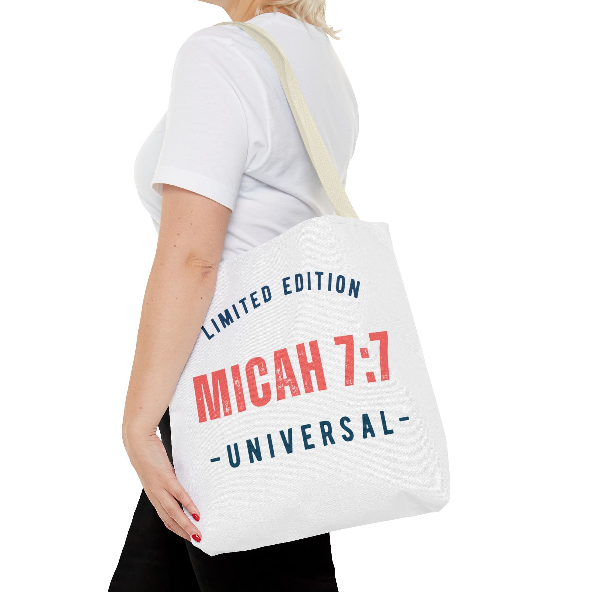 Limited Edition Inspirational Tote Bag - Micah 7:1, Motivational Carryall, Christian Gift, Everyday Tote, Reusable Shopping Bag
