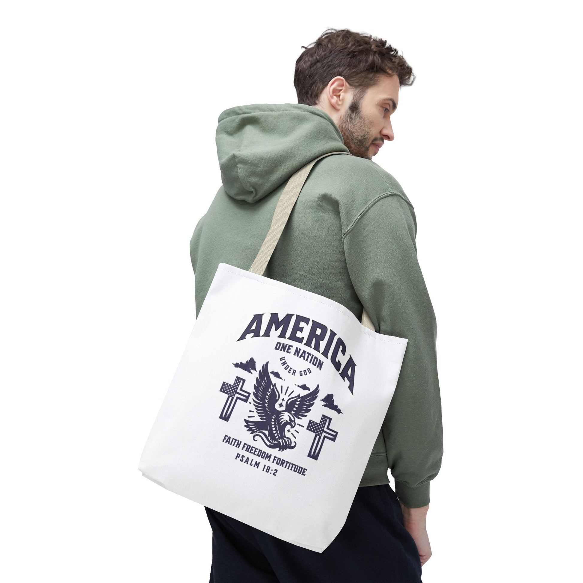 ⭐ America Faith Tote Bag – Bold Patriotic & Faith Statement