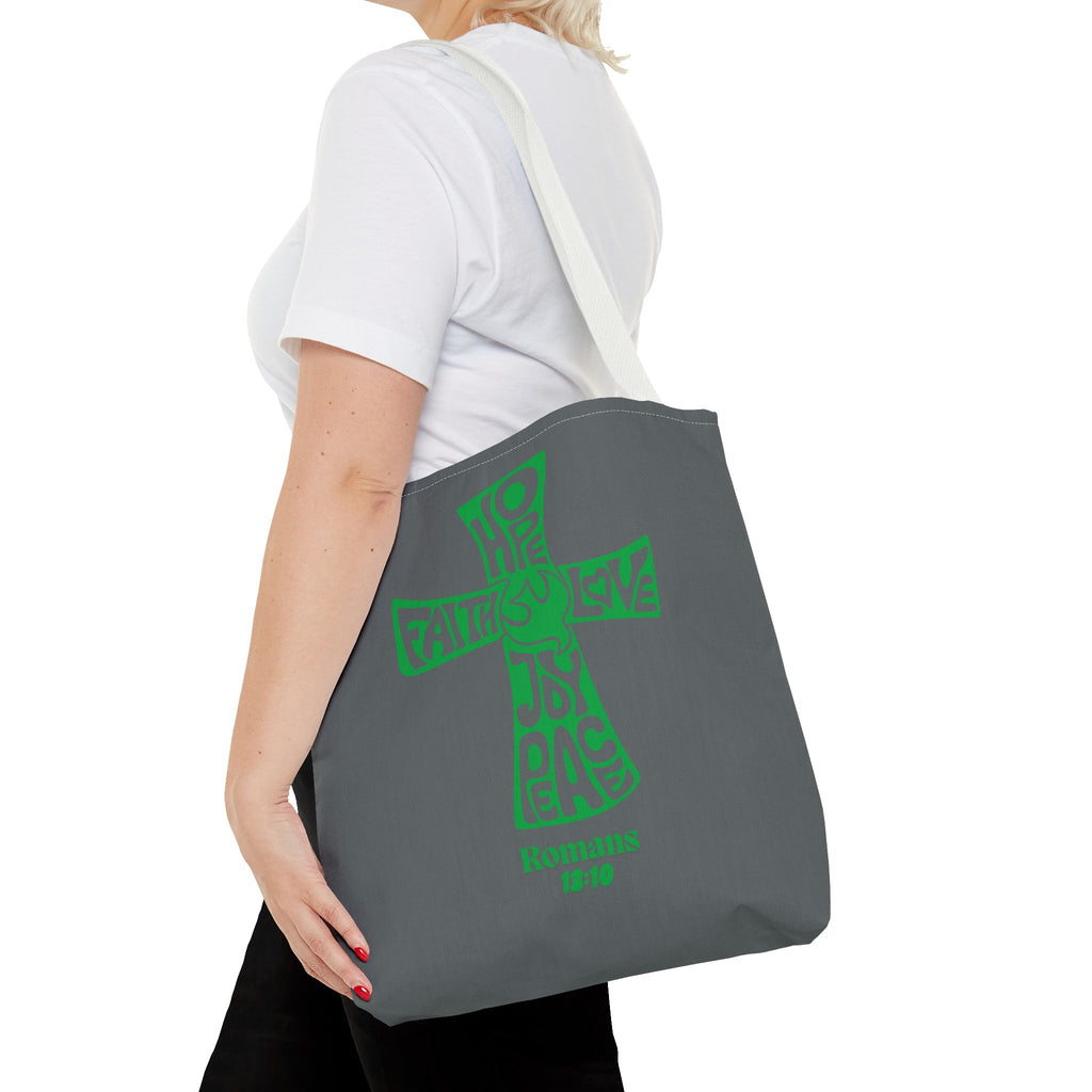 Faith-Inspired Tote Bag, Motivational Cross Design, Spiritual Gift, Everyday Use, Eco-Friendly Fashion, Religious Accessories