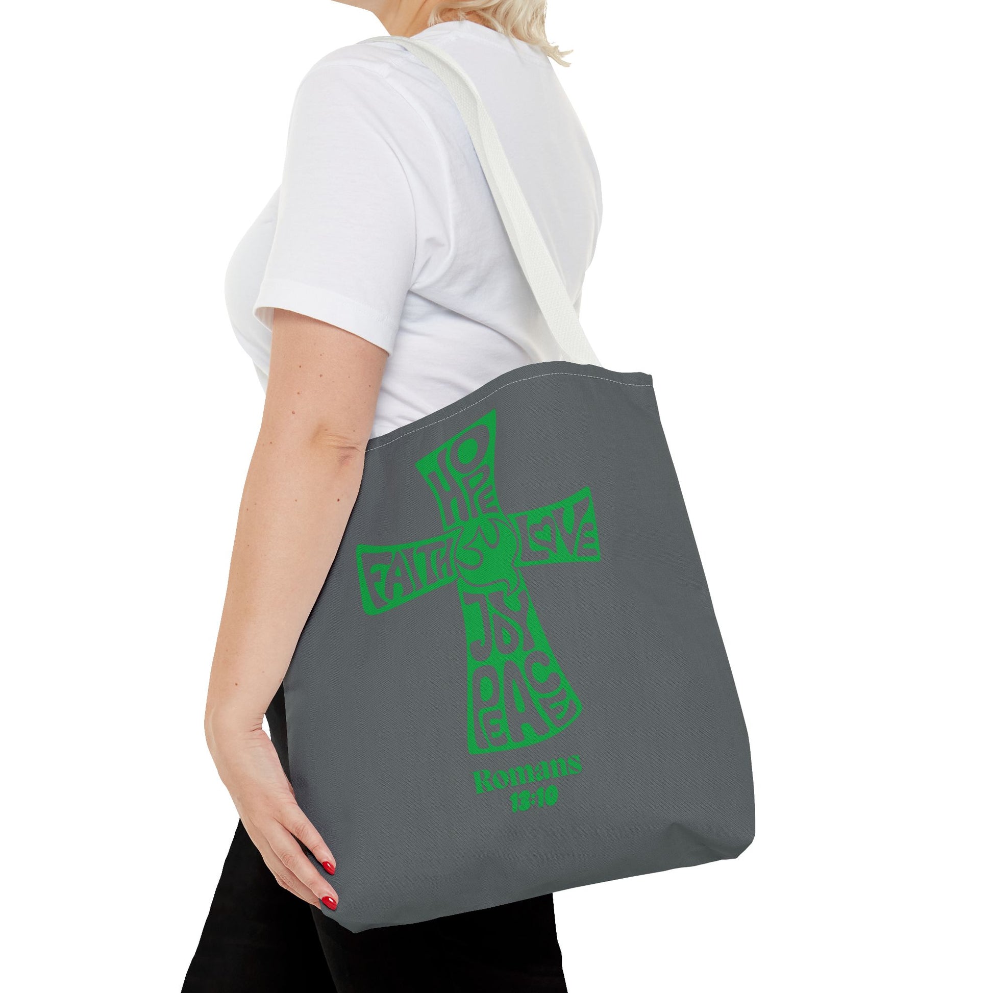 Faith-Inspired Tote Bag, Motivational Cross Design, Spiritual Gift, Everyday Use, Eco-Friendly Fashion, Religious Accessories