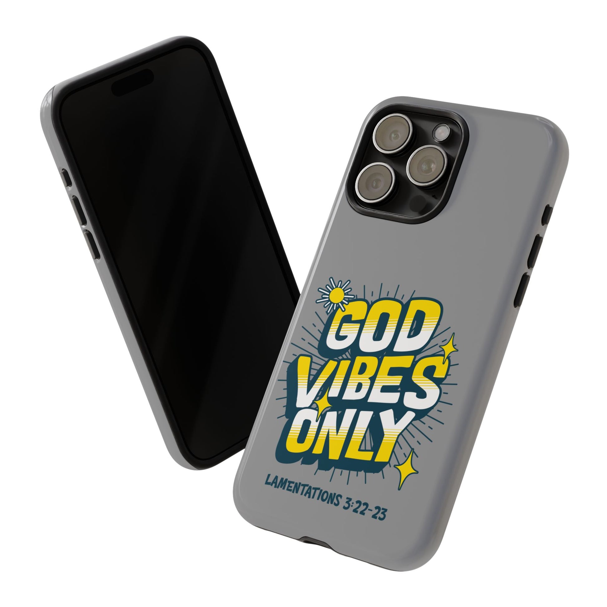 God Vibes Only Phone Case - Inspirational Tough Case, Positive Message Cover, Gift for Faith, Spirituality, Encouragement