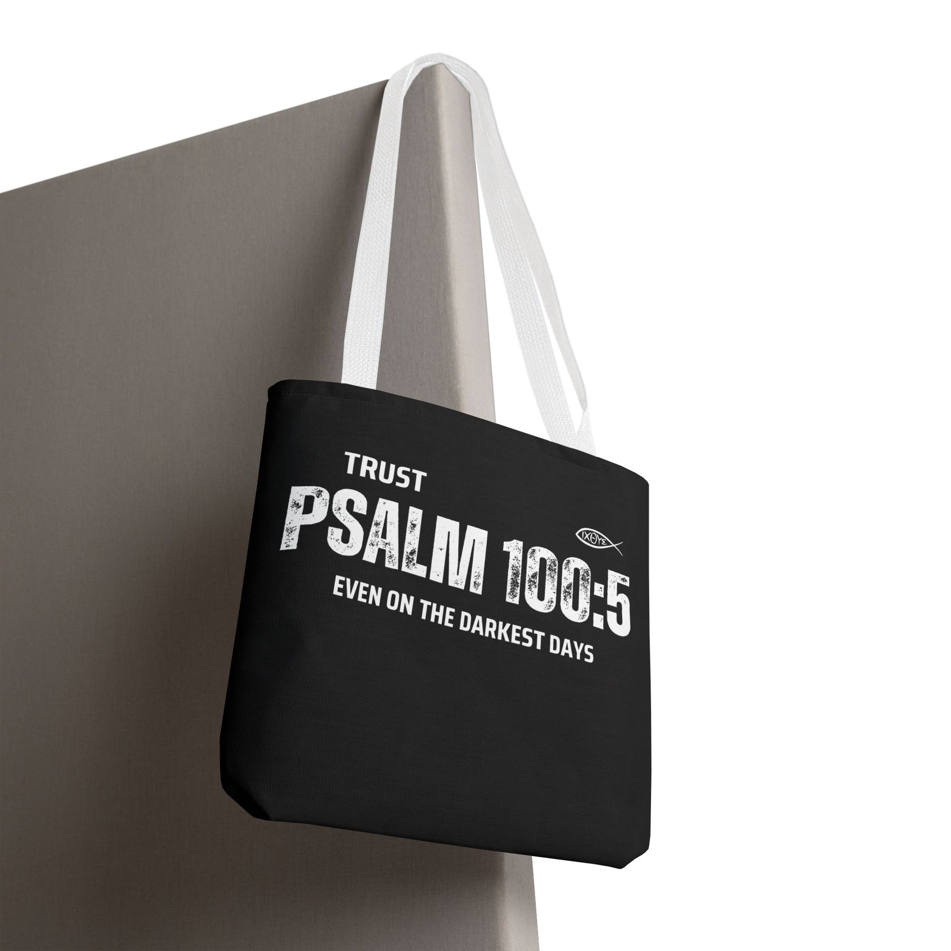 Trust Psalm 100:5 Inspirational Tote Bag, Motivational Shopping Bag, Faith-Based Gift, Christian Bag, Everyday Use Tote