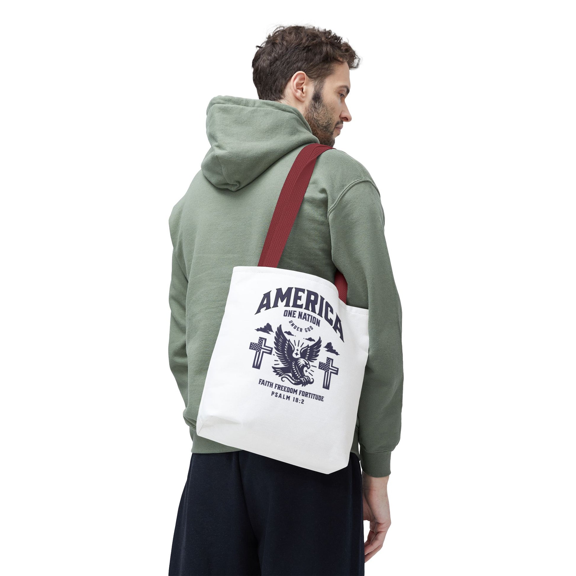 ⭐ America Faith Tote Bag – Bold Patriotic & Faith Statement