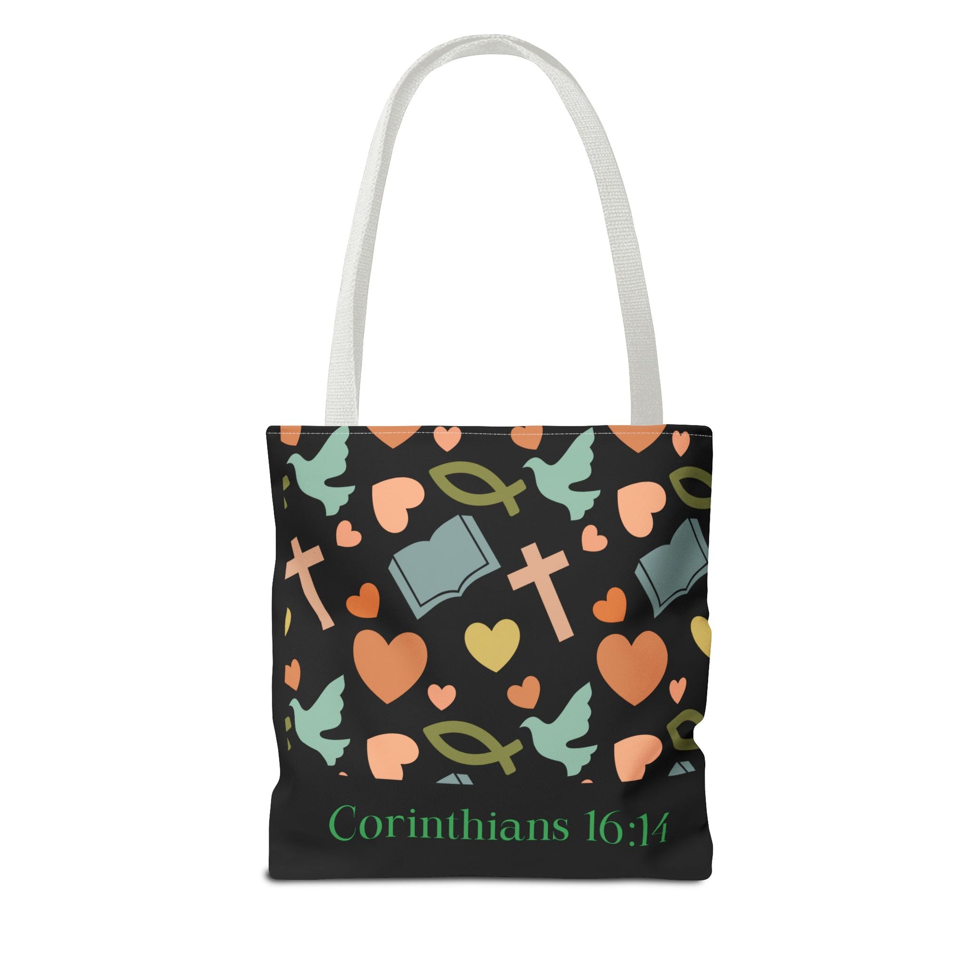 Christian Tote Bag with Inspirational Design, Perfect for Church, Gift for Believers, Faith-based Accessory, Everyday Use, Bible Verse Tote