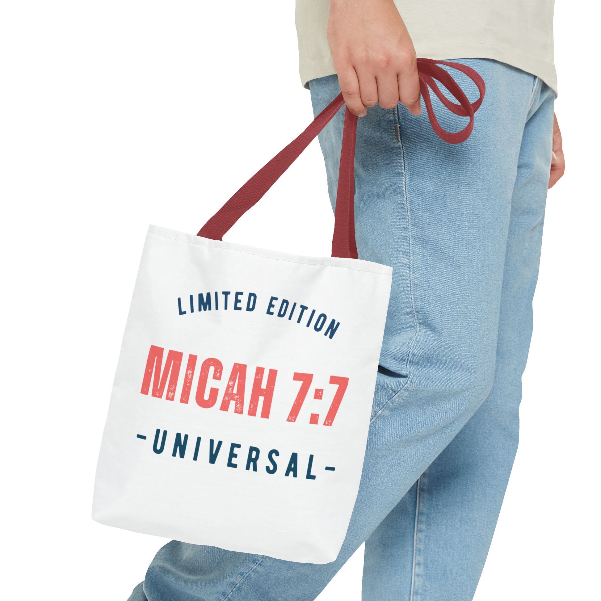 Limited Edition Inspirational Tote Bag - Micah 7:1, Motivational Carryall, Christian Gift, Everyday Tote, Reusable Shopping Bag