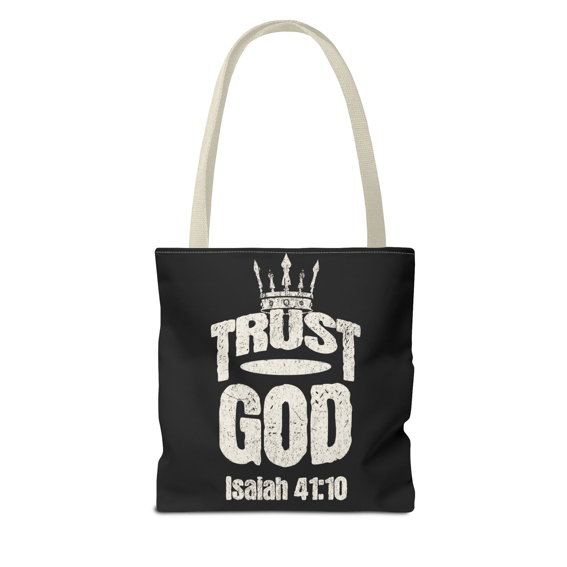 ✝️ Trust God – Isaiah 41:10 Christian Tote Bag