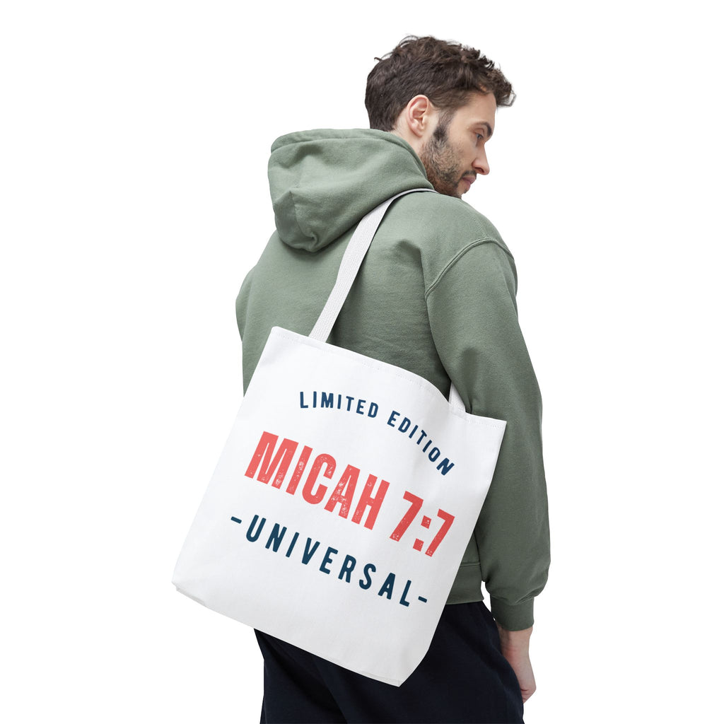 Limited Edition Inspirational Tote Bag - Micah 7:1, Motivational Carryall, Christian Gift, Everyday Tote, Reusable Shopping Bag